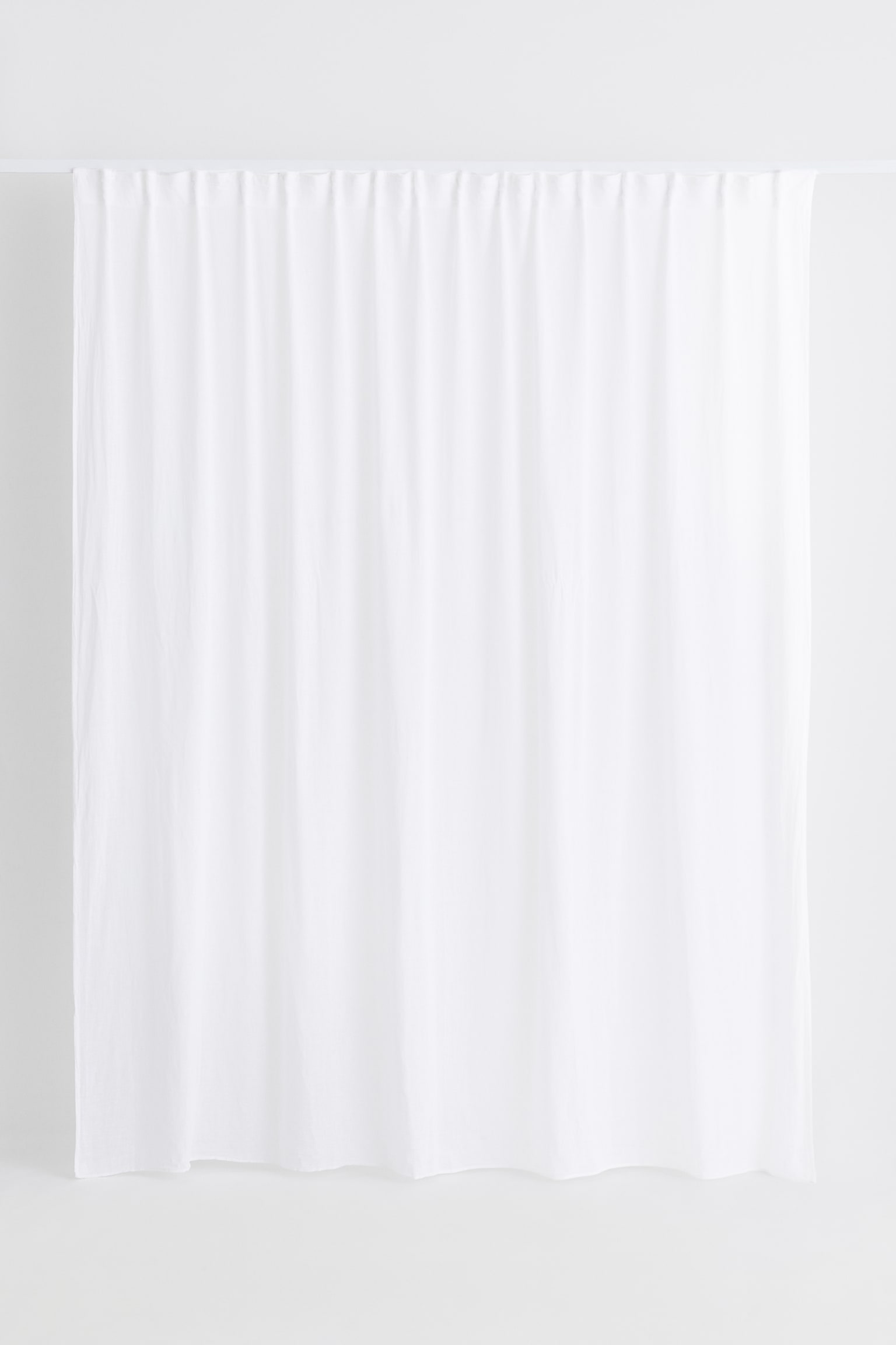 1-pack wide linen-blend curtain length - White/Light beige/Light greige/Greige/Light khaki green/Yellow - 10