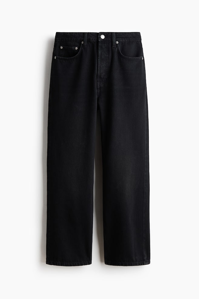 Straight High Waist Ankle Jeans - Washed black/White/Beige/Denim blue/Light denim blue/Denim blue/Denim blue - 1