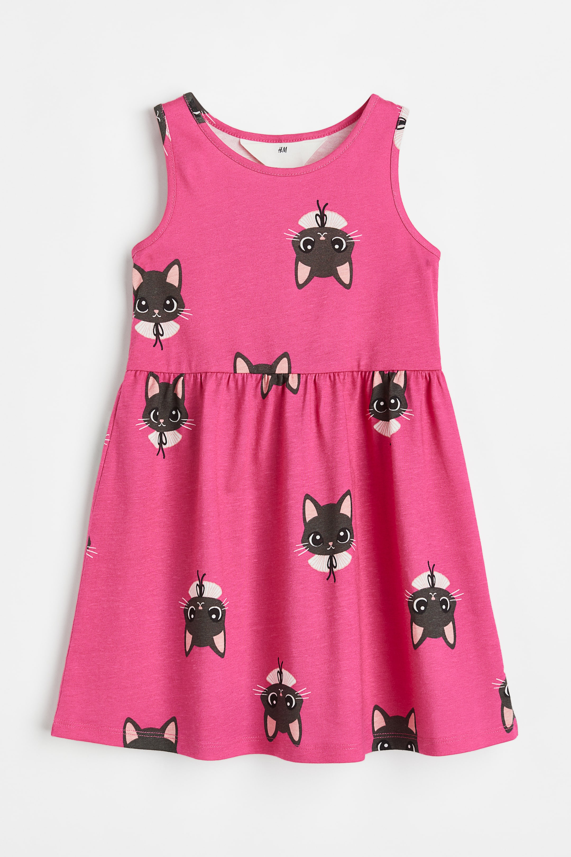 View larger image: Patterned jersey dress - Pink/Cats - Kids | H&M 1