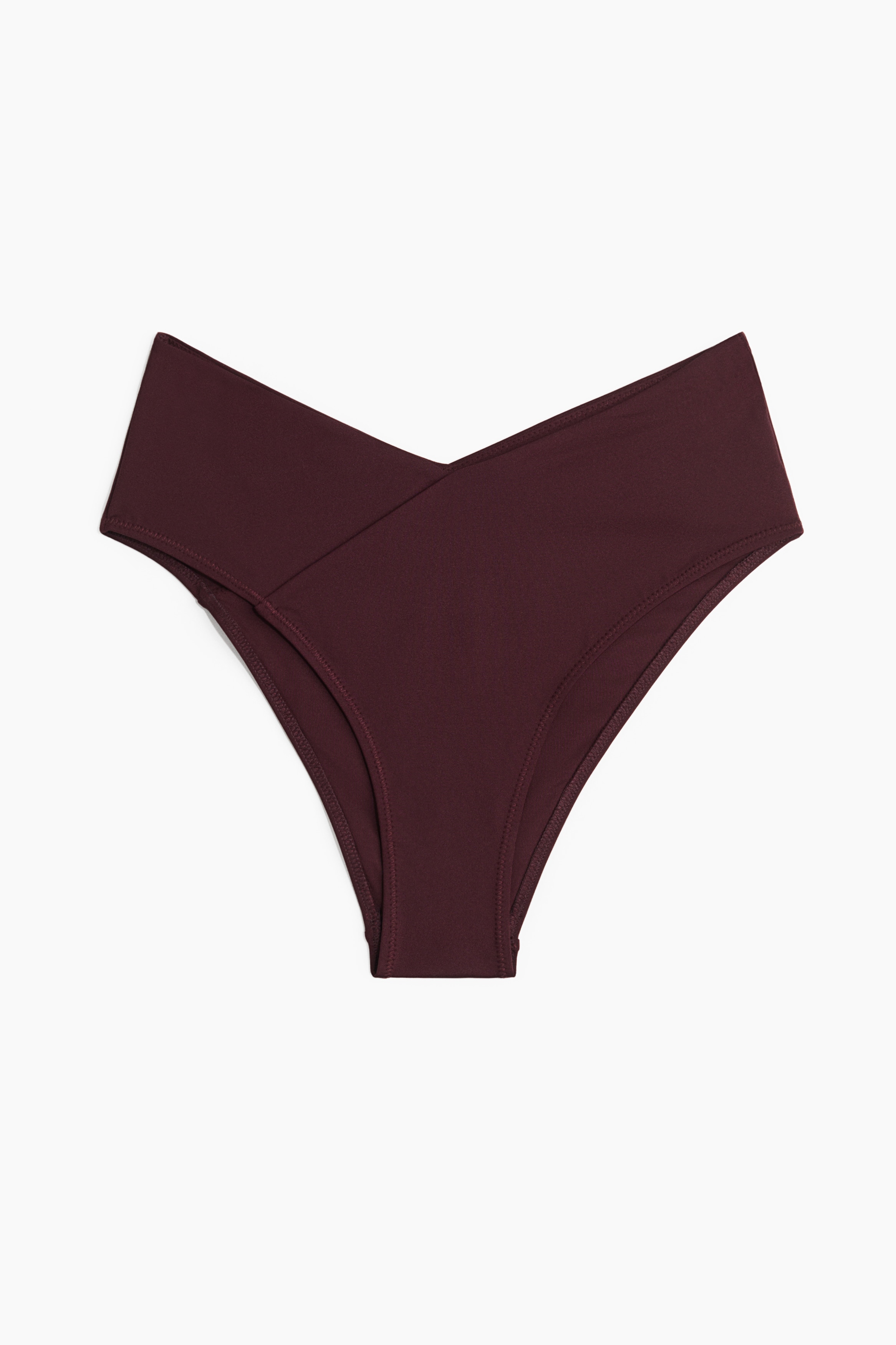 High Rise Cheeky Bikini bottoms - Burgundy/Dark brown/leopard print/Light beige/leopard print/Green