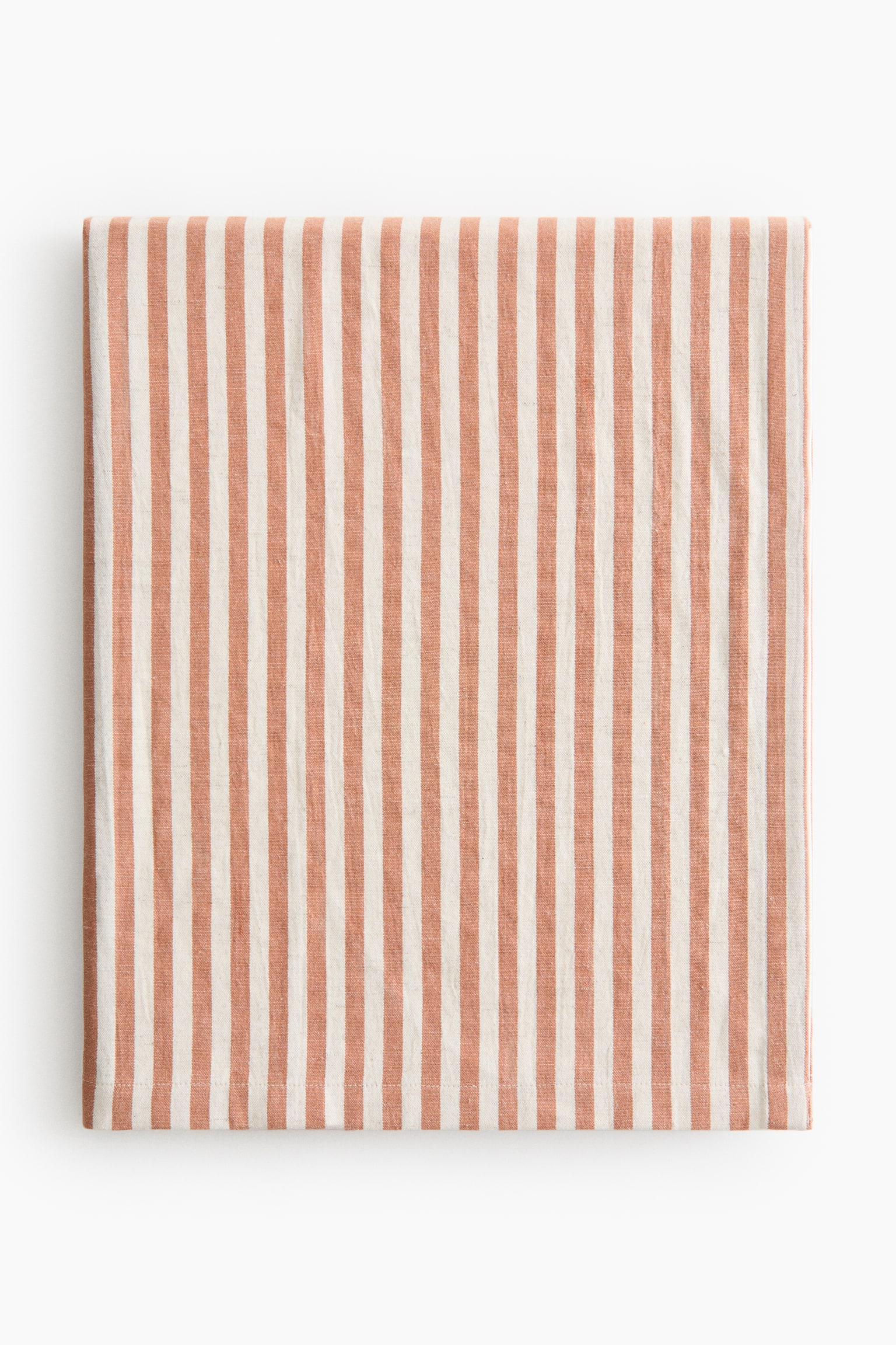 Obrus z domieszką lnu - Orange/Striped/Zieleń khaki/Paski/Beżowy/Paski/Zieleń khaki/Krata gingham/Ciemnobrązowy/Paski/Jasnoróżowy/Paski/Pomarańczowy/Krata gingham/Ciemnobrązowy/Krata gingham/Beżowy/Krata gingham/Jasnoróżowy/Krata gingham - 1