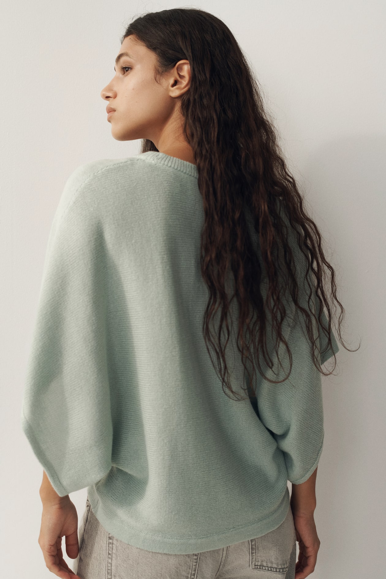Batwing-Sleeved Knit Top - image 2