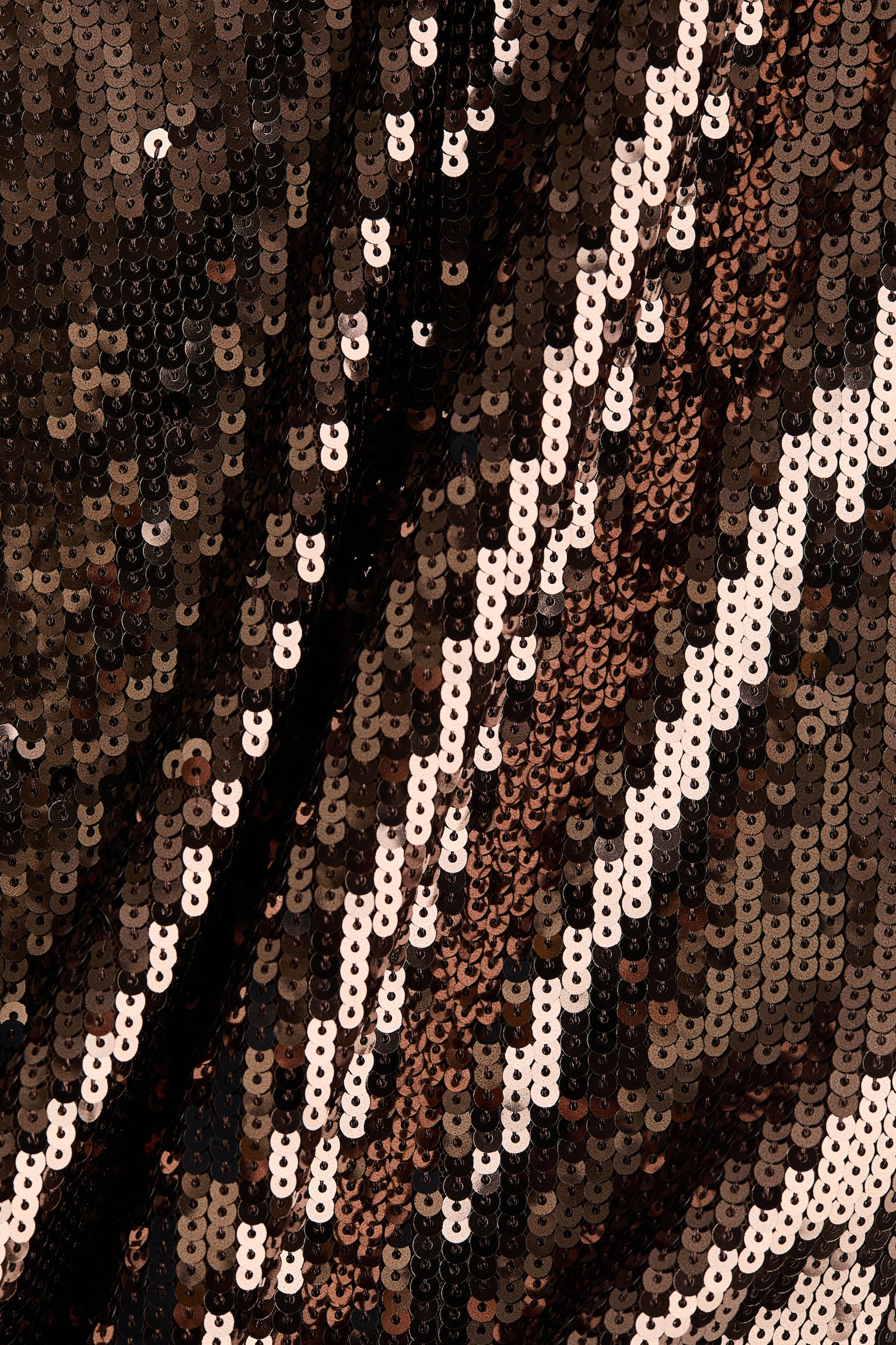 Fringe-trimmed sequined skirt - Dark brown - 6