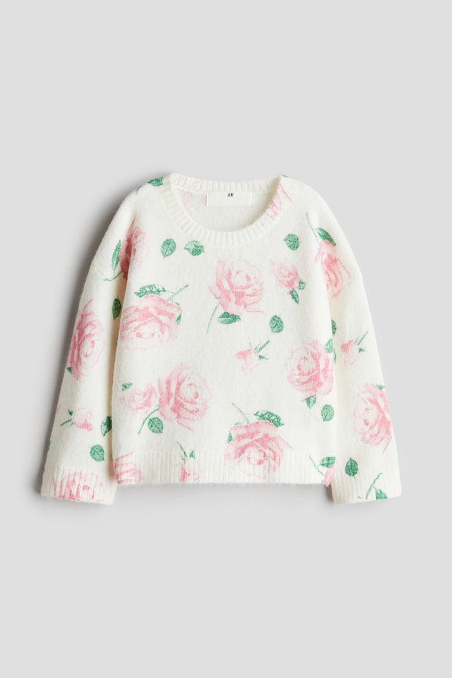 Chandail - Blanc/roses - 1