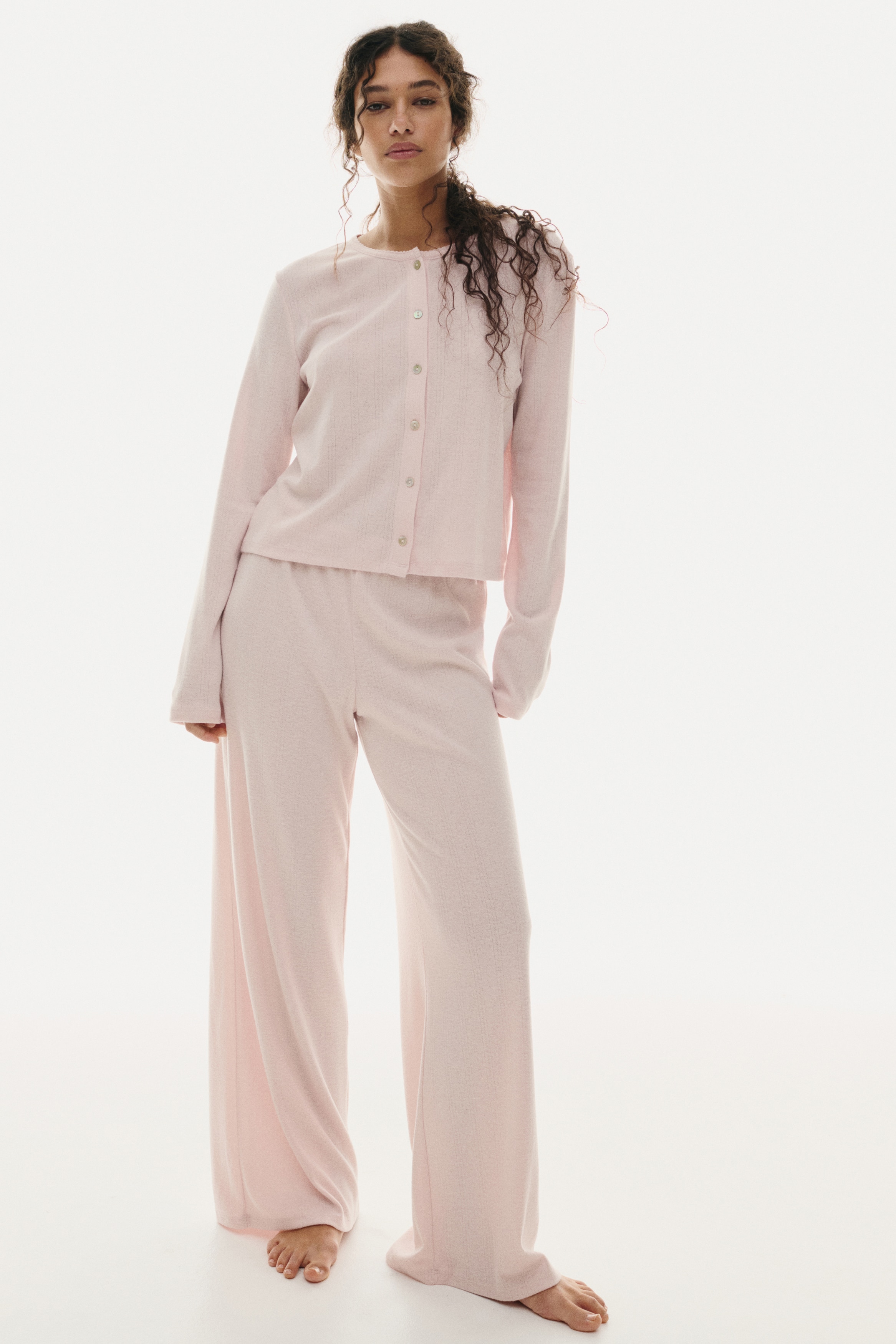 Pointelle jersey pyjamas