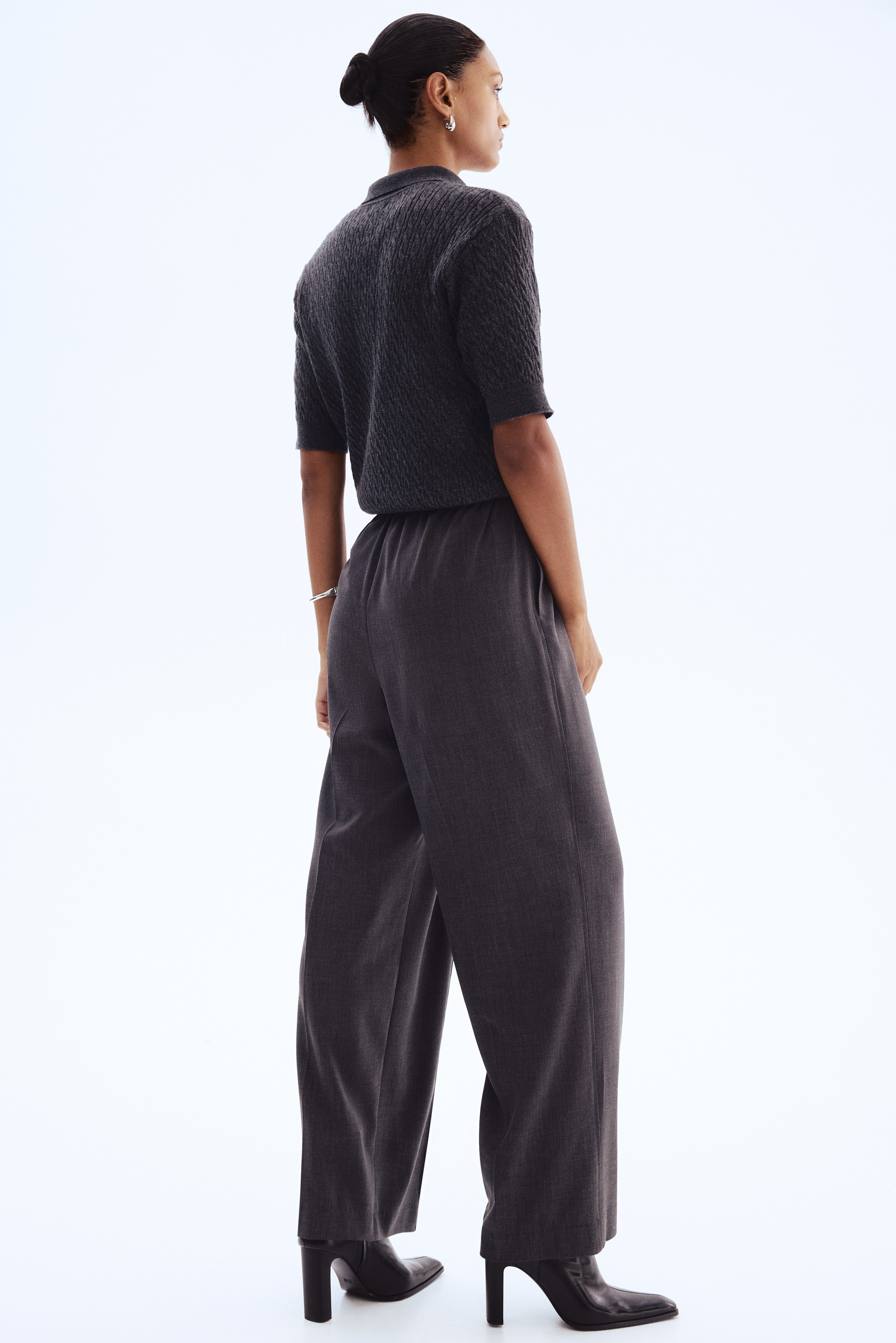 Crease-leg trousers