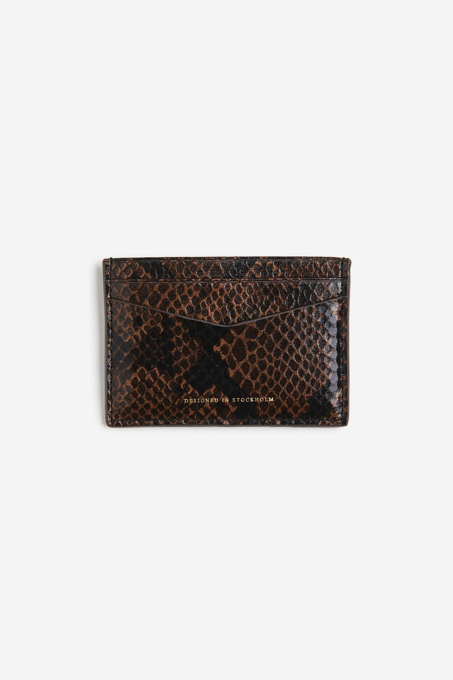 Card Holder - Brown/Snakeskin pattern/Black/Crocodile pattern/Black/Brown - 1