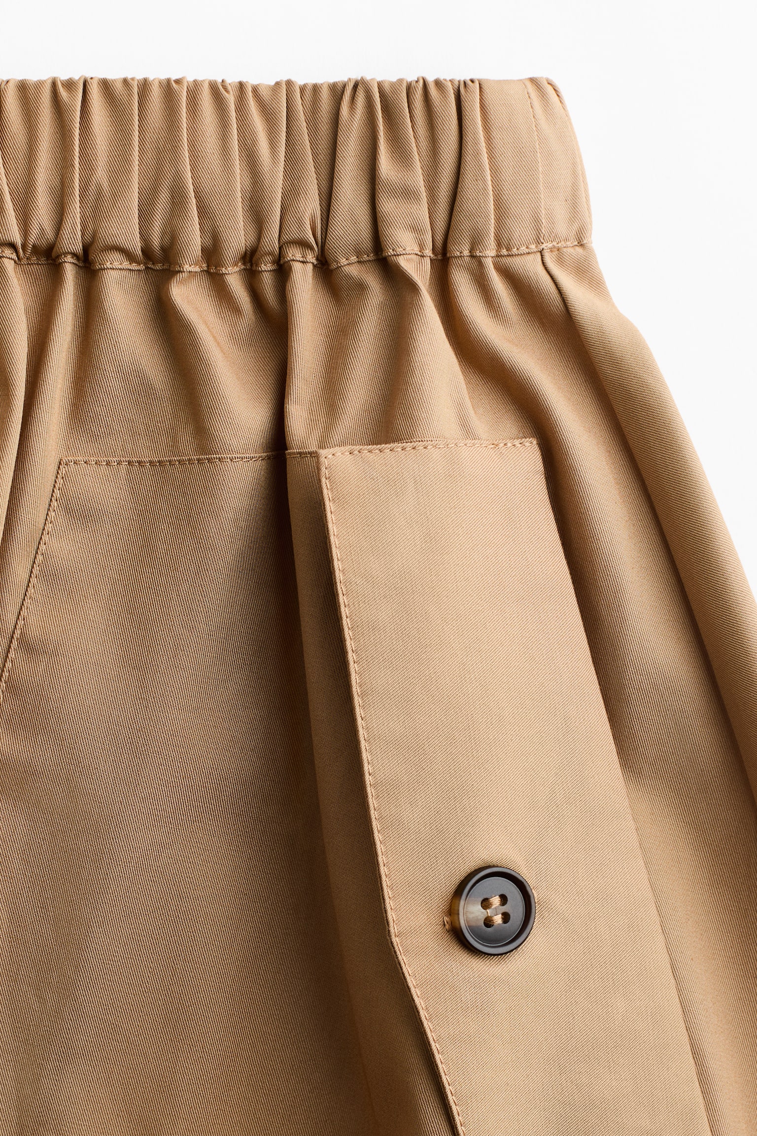 Circular cotton skirt - Dark beige - 5
