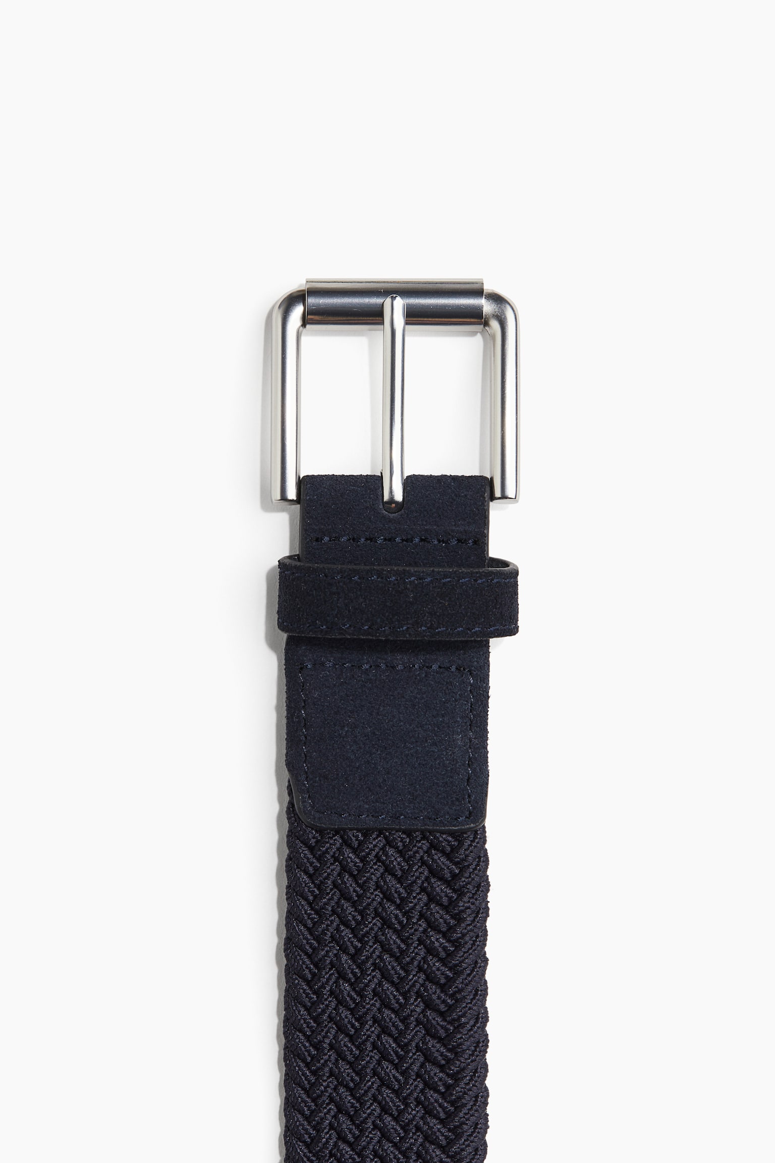 Elasticated fabric belt - Navy blue/Black - 2