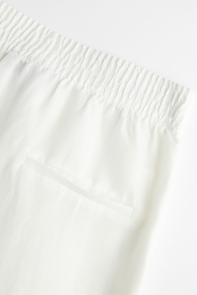 Wide linen-blend trousers - White/Light blue/Light brown/Black/dc/dc - 4