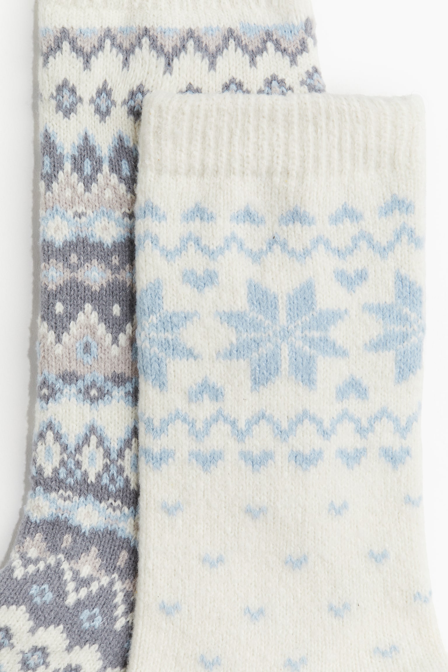 2-pack socks - Cream/Patterned - 3