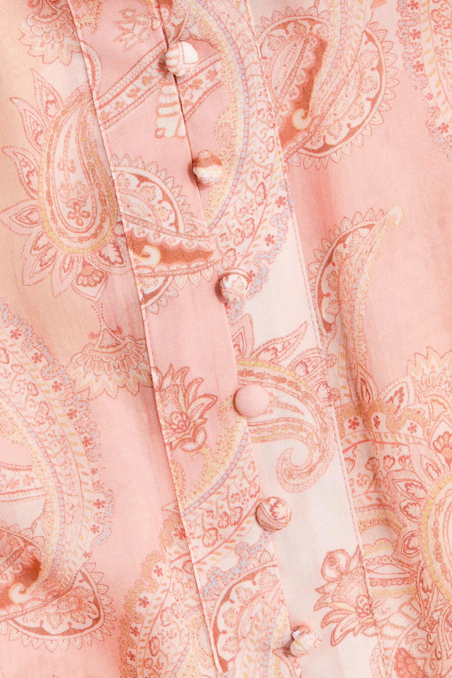Oversized lyocell blouse - Light pink/Paisley pattern - 3