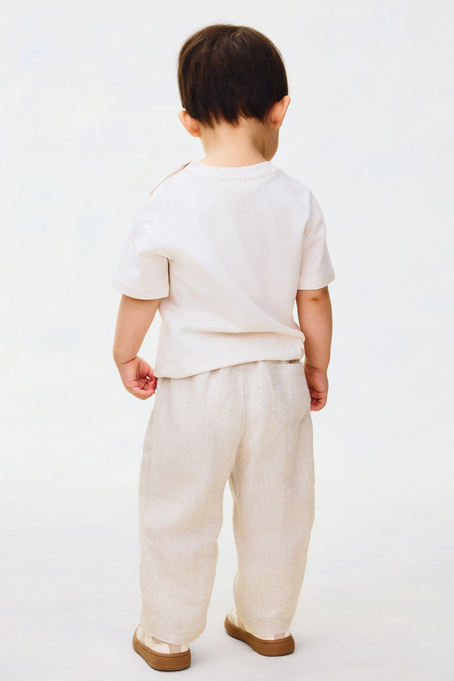 Linen trousers - Light beige - 4