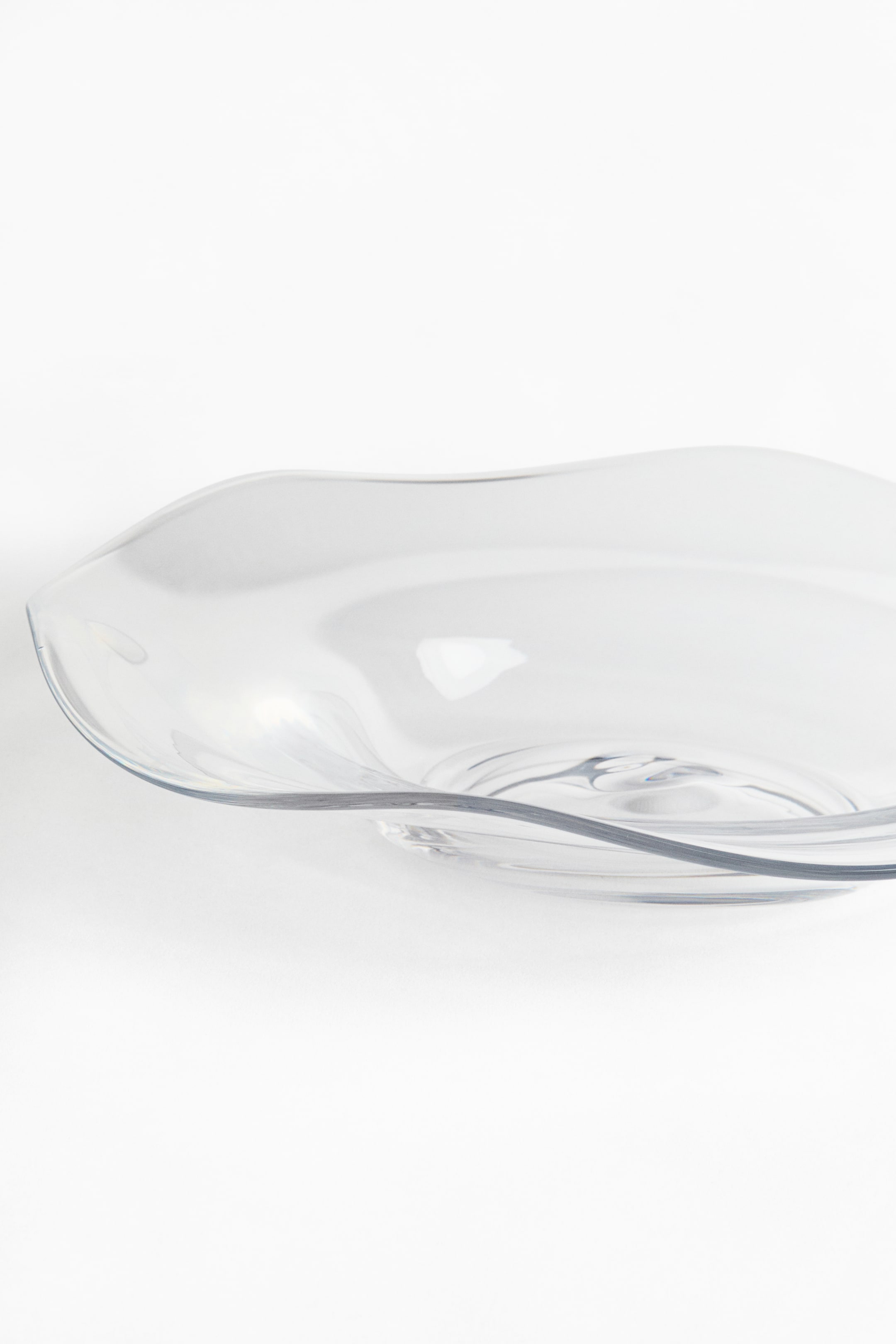 Irregular-Shaped Glass Serving Bowl