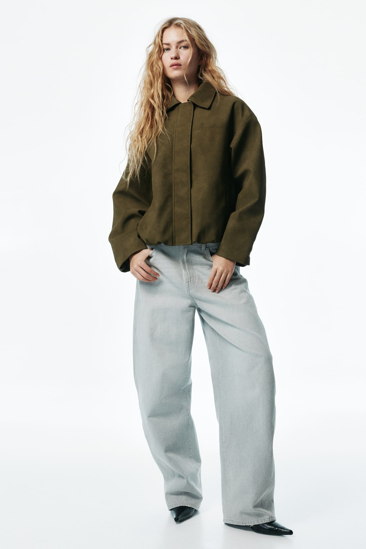 Bomber Jacket with Collar - image 5