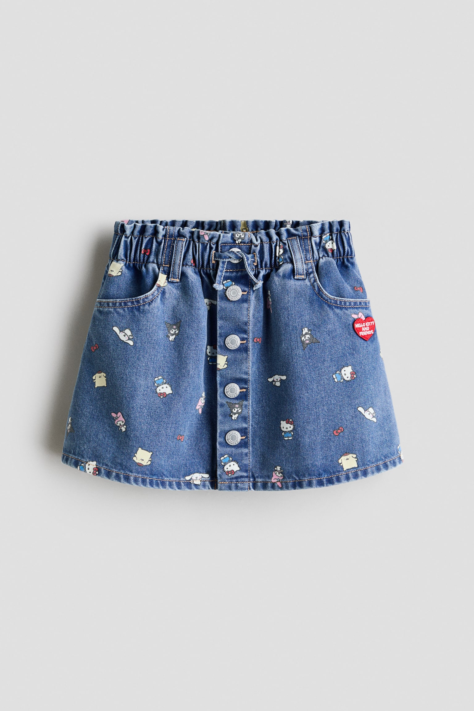 Детская юбка H&M Printed Denim, цвет: Джинсовый синий — фото 1