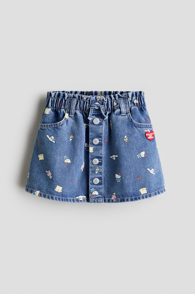 Printed Denim Skirt - Denim blue/Hello Kitty - 1
