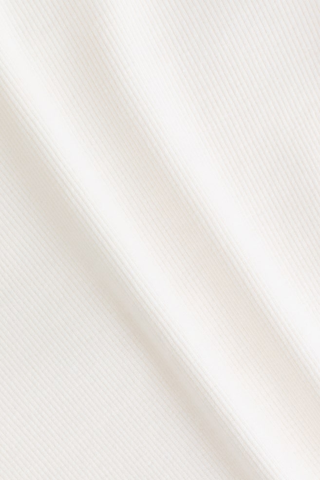 Ribbed Boat-Neck Top-White - 4