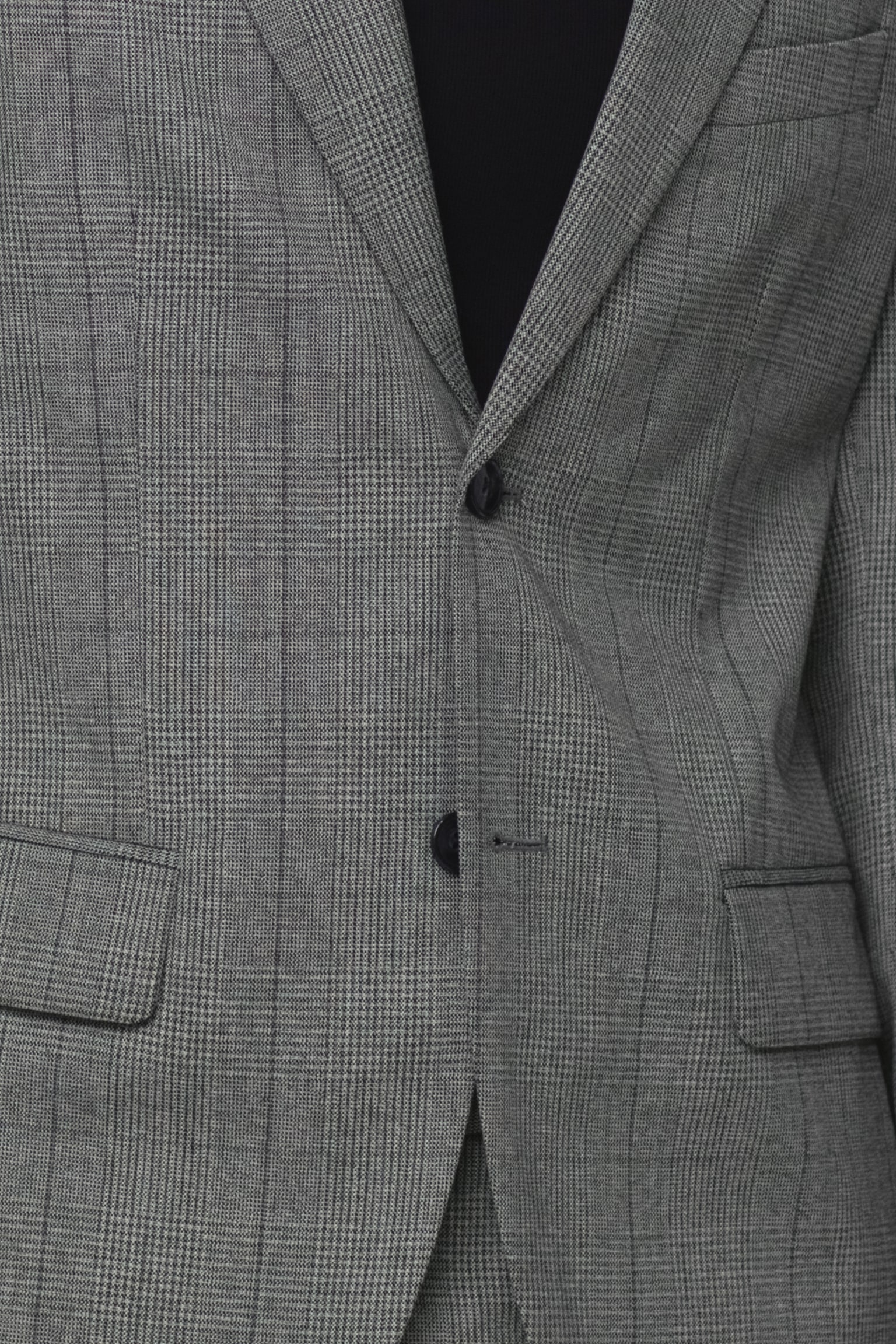 Regular Fit Single-breasted jacket - Grey/Checked/Dark grey - 7