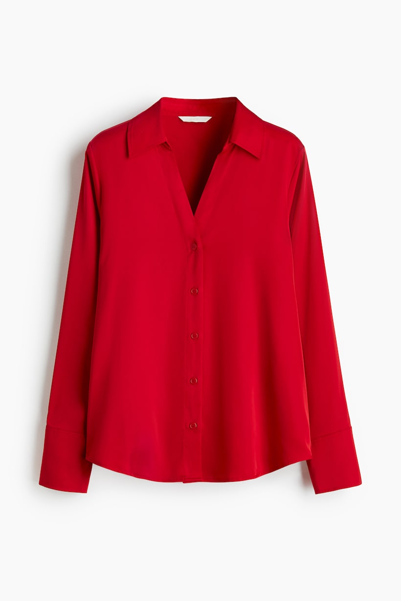 Blusas y Camisas Rojas de Mujer Moda Mujer H&M ES