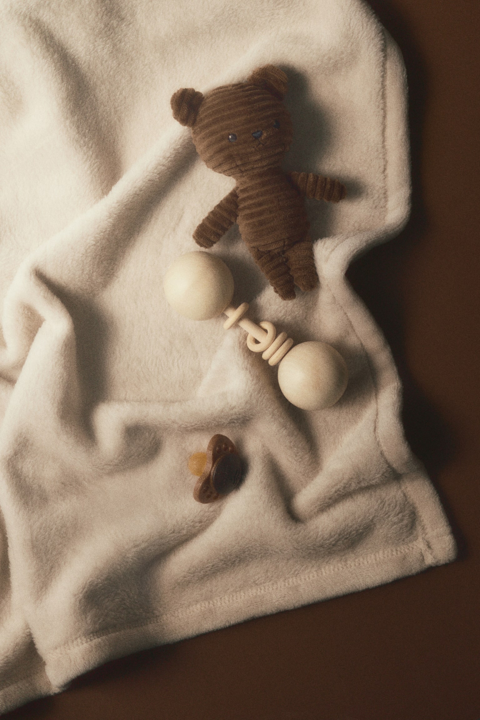 Fleece baby blanket - Light beige - 2