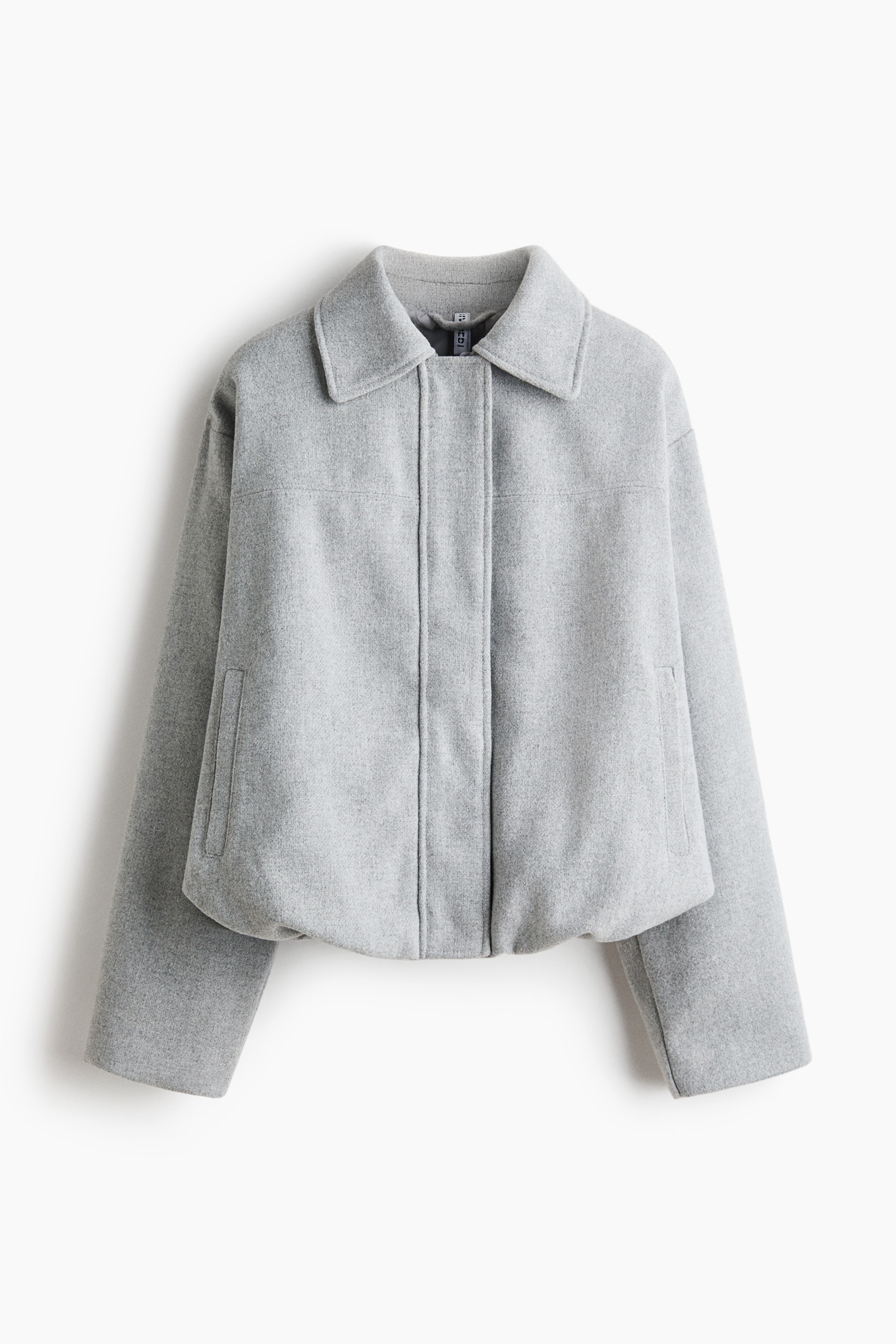 View larger image: Bomber Jacket with Collar - Gray - Ladies | H&M US 1