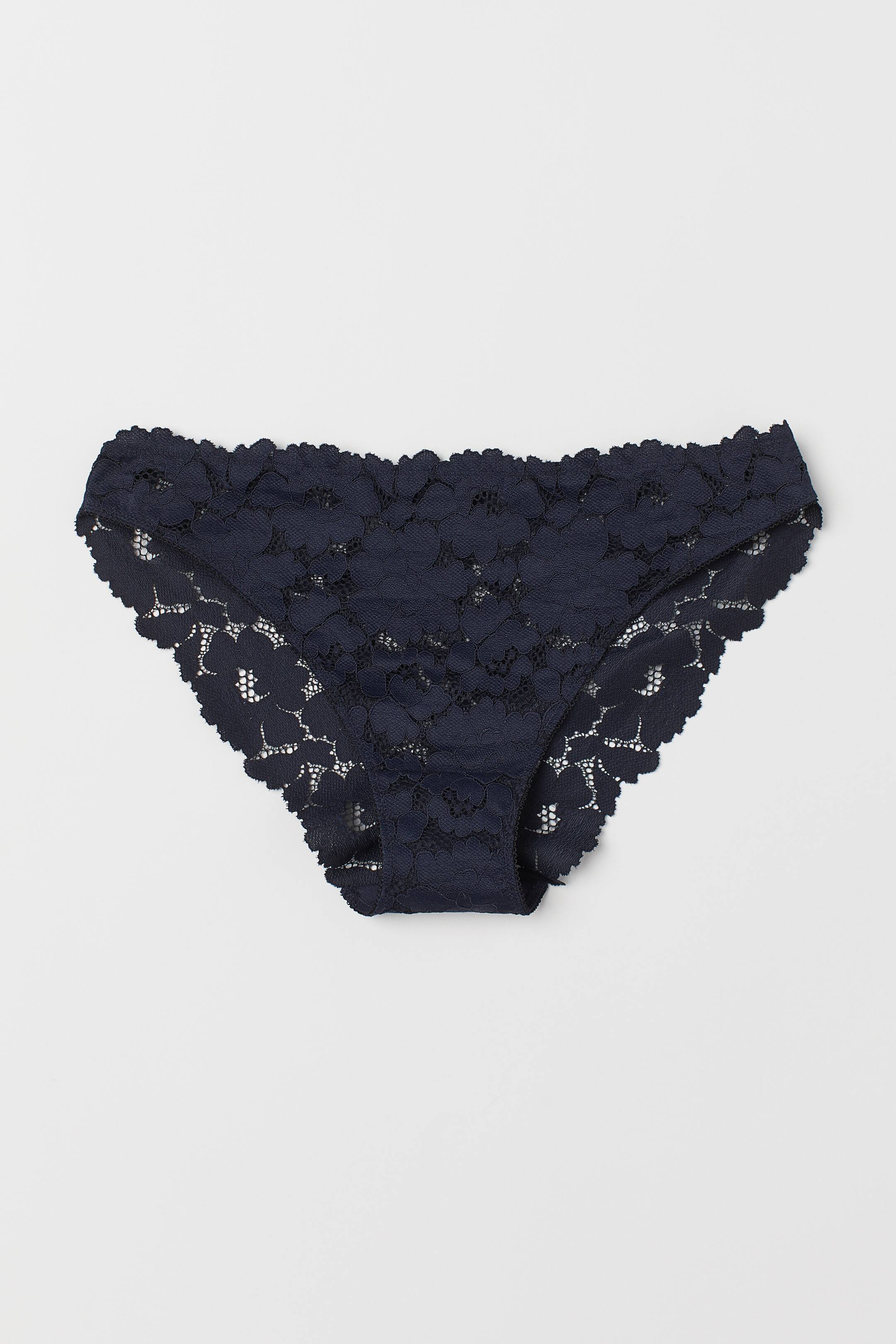 Lace bikini briefs - Dark blue - Ladies | H&M IE