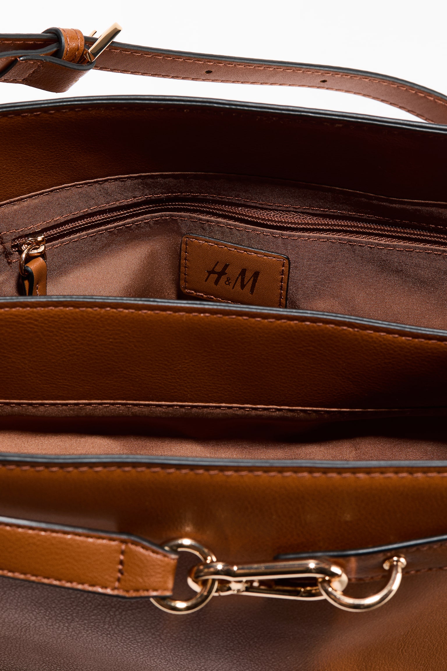 Shoulder bag - Brown/Black/Greige - 3