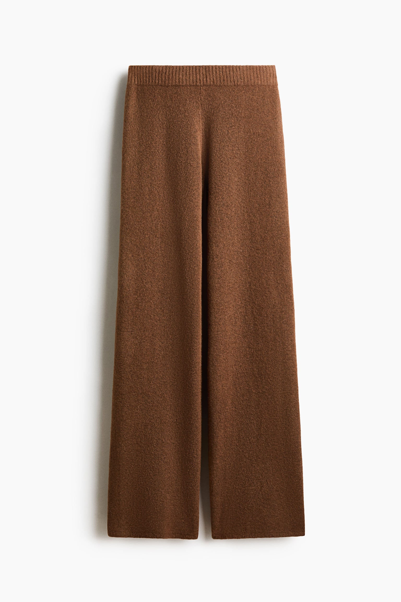Wide knitted trousers - Brown/Dark brown/Mole marl/Light beige marl/Burgundy/Navy blue/Light beige marl - 1