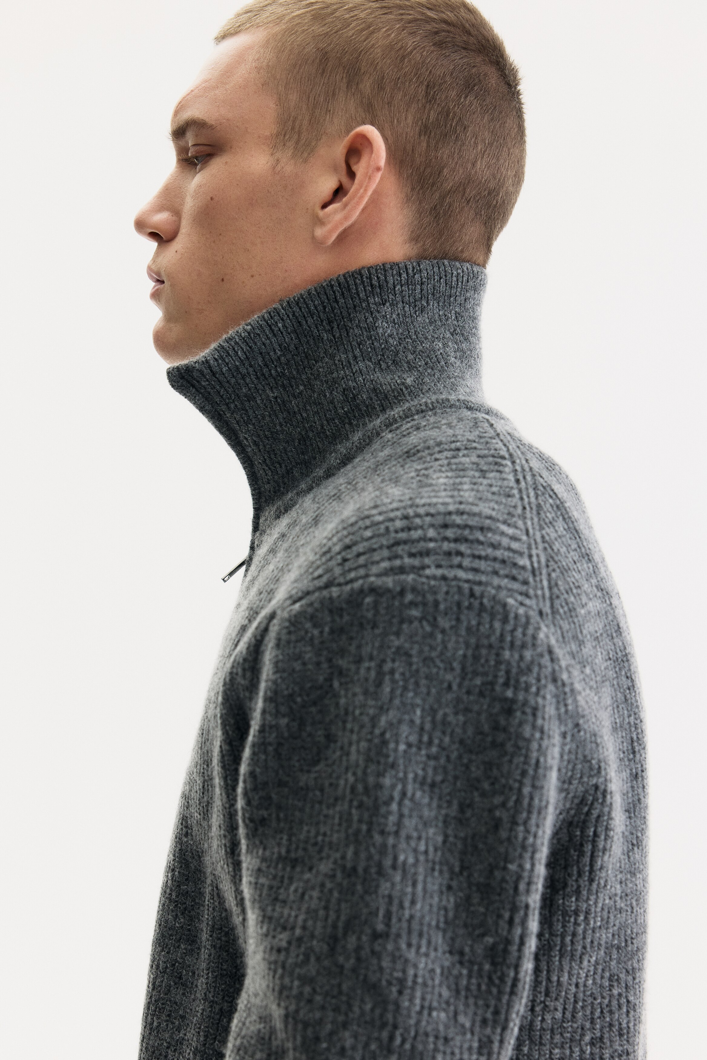Men's Dark gray Regular-Fit Cardigan with Zipper | H&M US