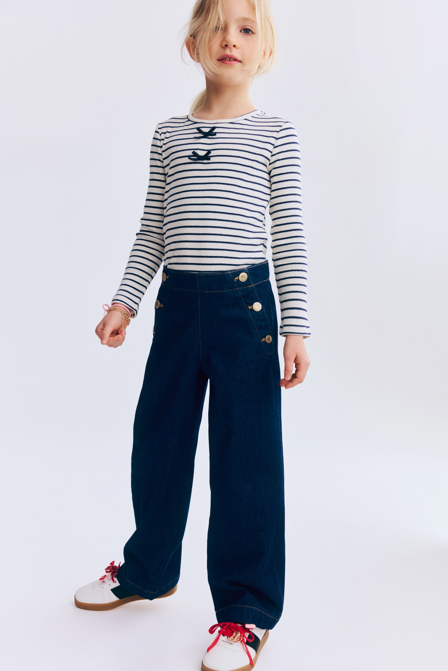 Wide Leg Jeans - Tmavý denim blue/Tmavý denim blue - 3