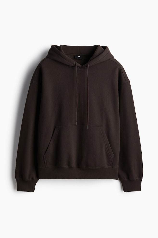 Loose Fit Hoodie - Dark brown - 1