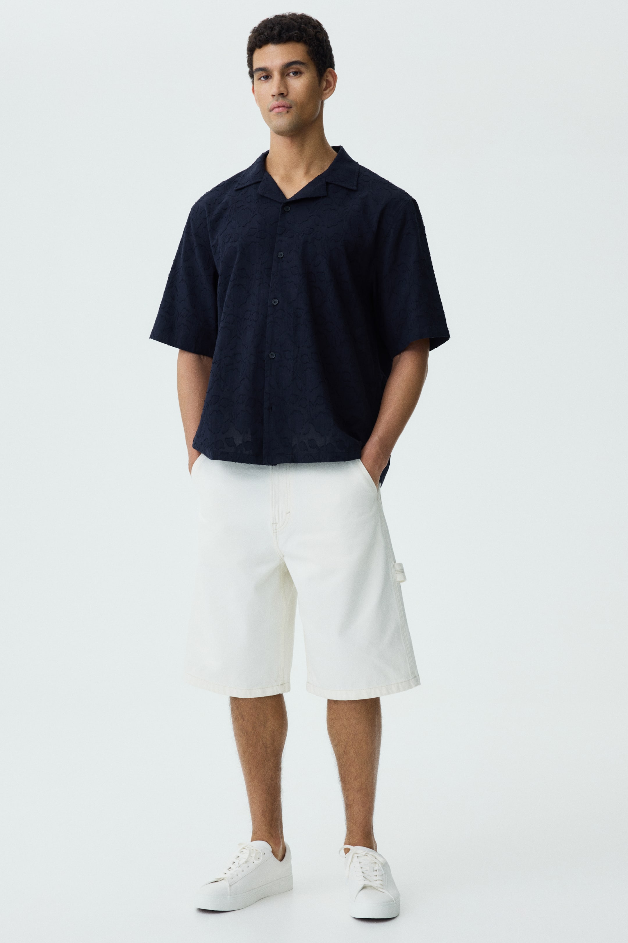 Relaxed-Fit Textured Resort Shirt