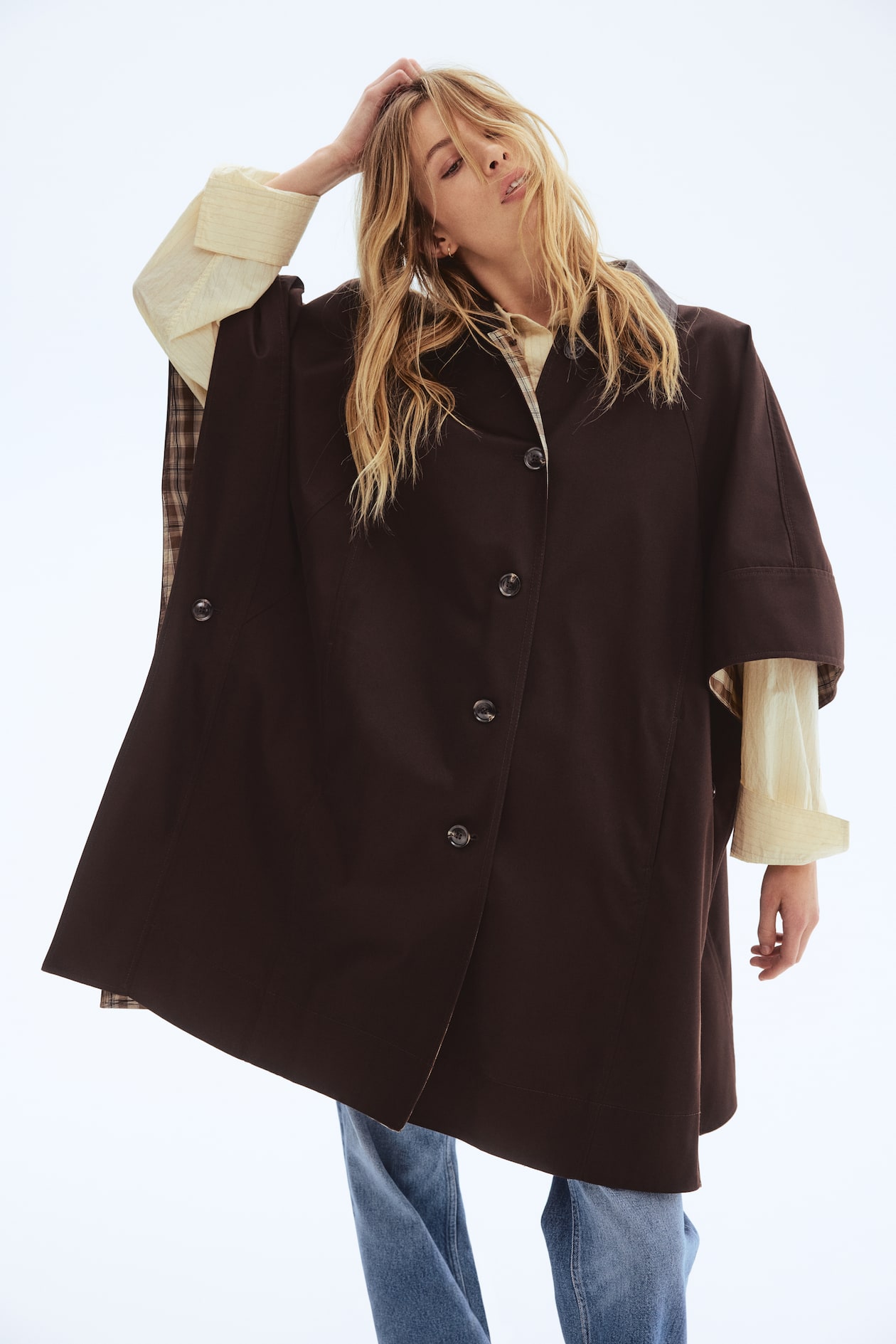 Cape Coat with Collar - image 4
