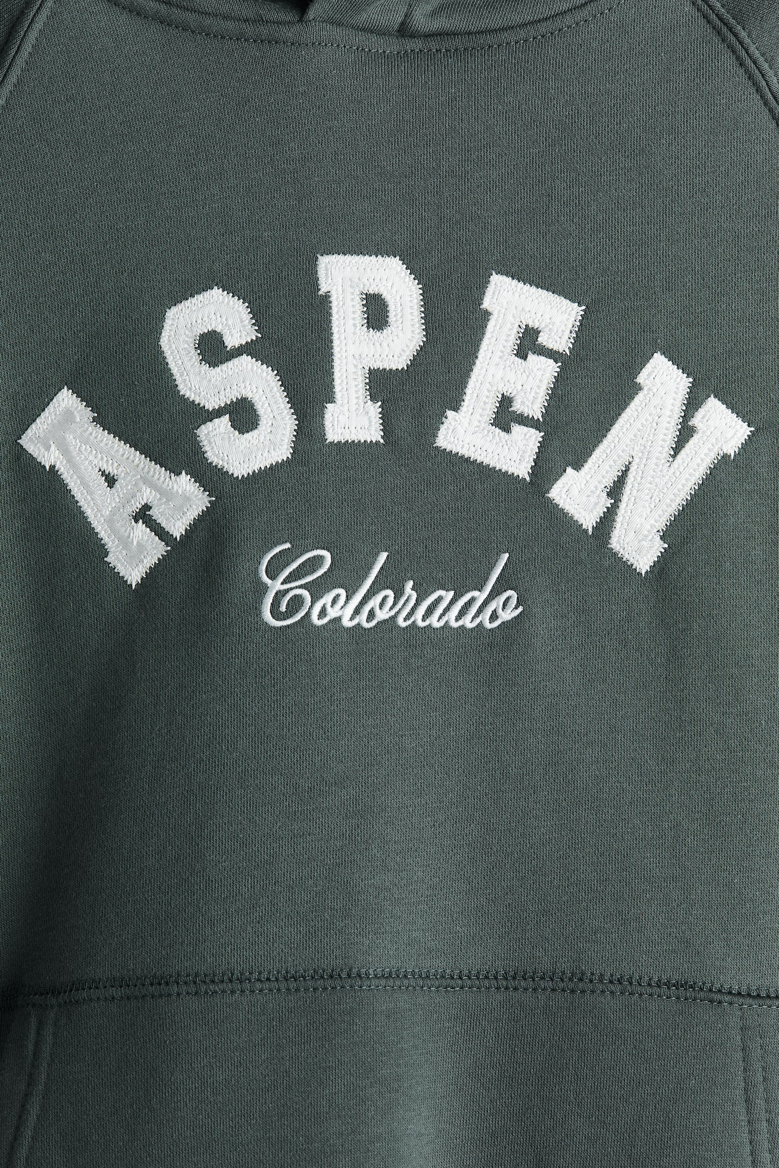 Text-motif hoodie - Dark green/Aspen - 3