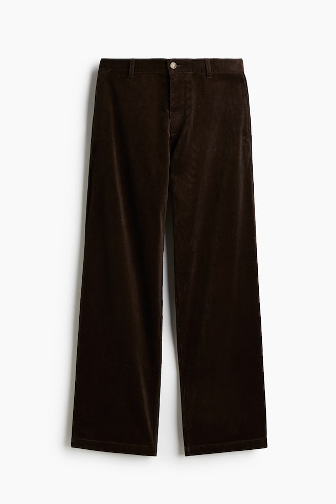 Relaxed-Fit Corduroy Pants - Brown/Dark khaki green/Black/Dark brown/Beige - 1
