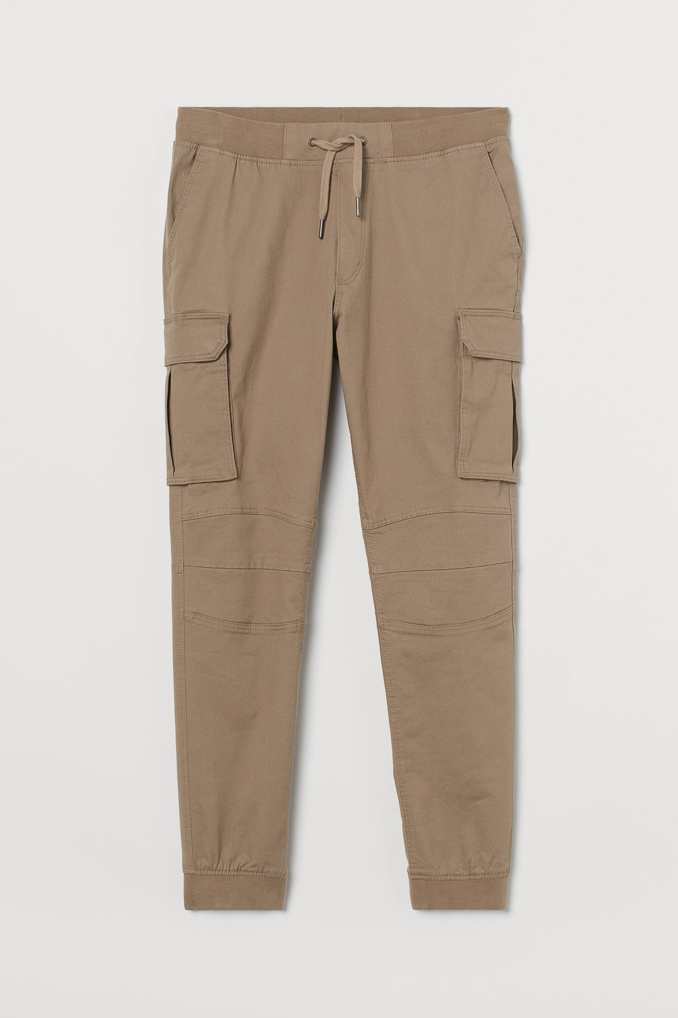 View larger image: Cotton cargo joggers - Beige - Men | H&M GB 1