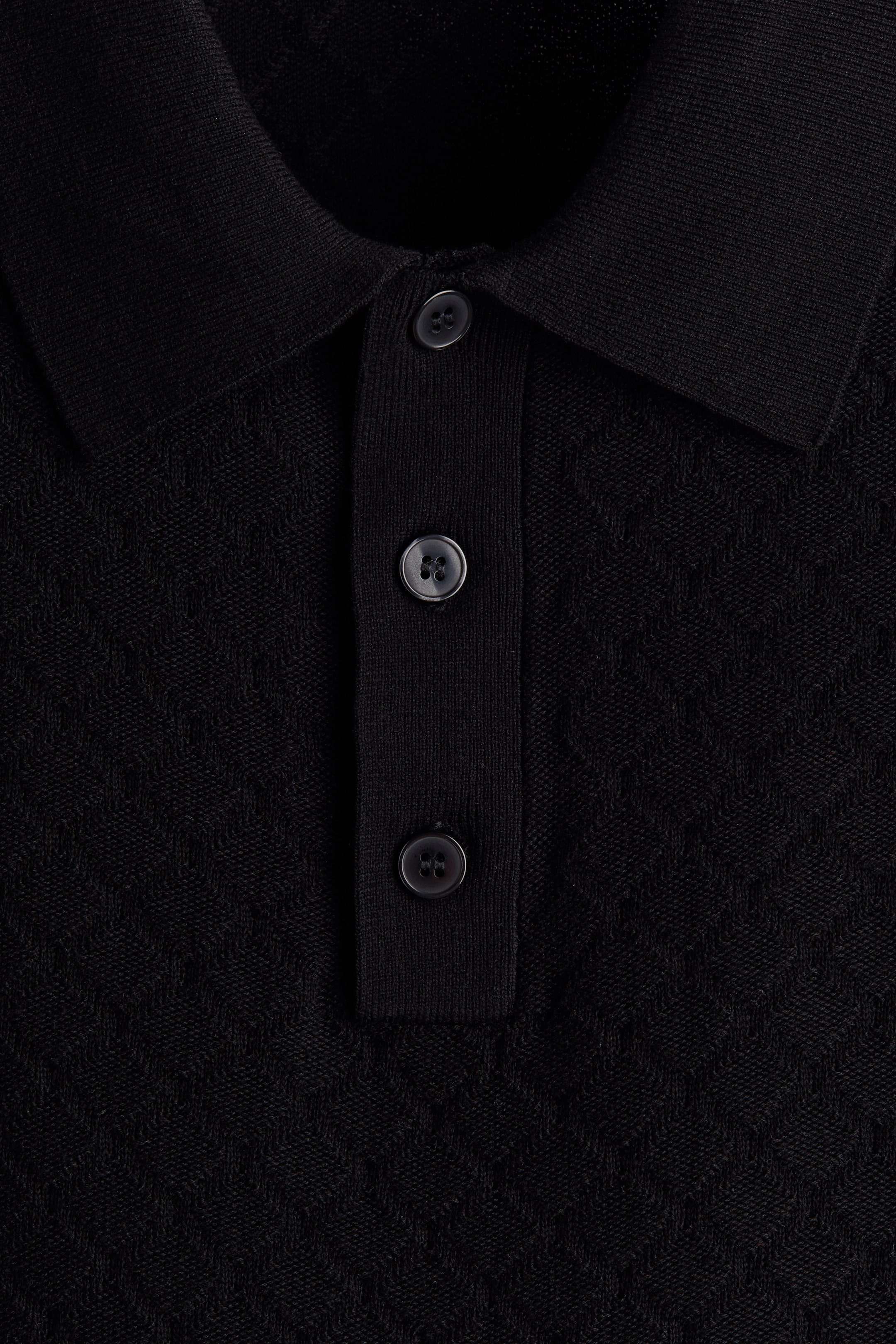 Slim-Fit Textured-Knit Polo Shirt