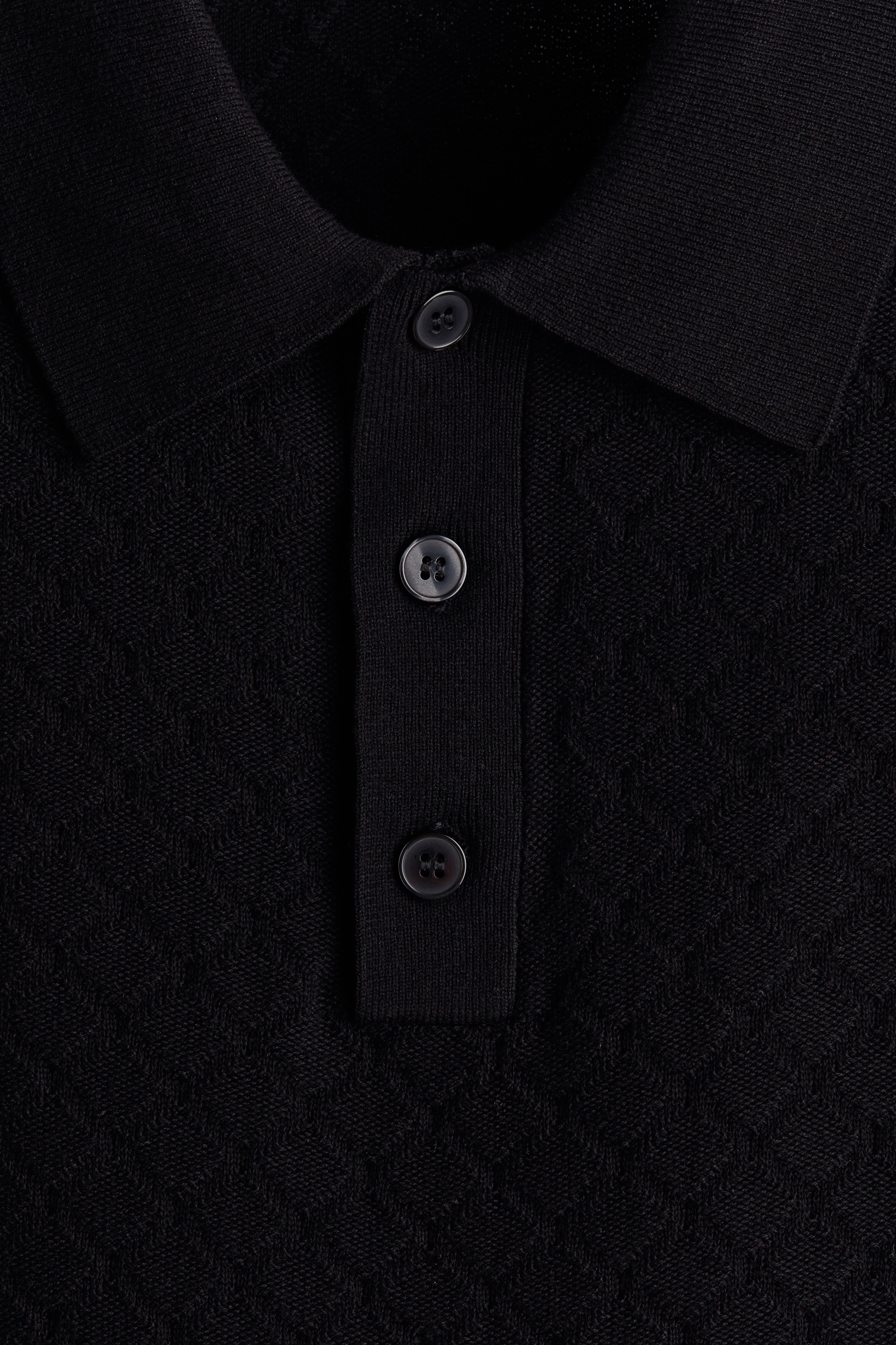 Slim-Fit Textured-Knit Polo Shirt