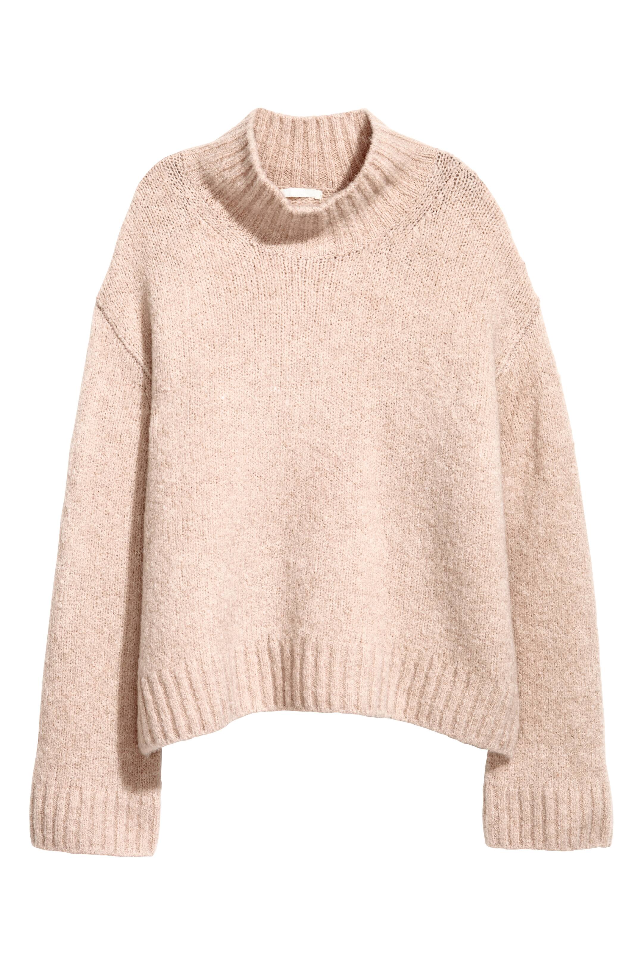 View larger image: Knit Wool-blend Sweater - Powder pink - Ladies | H&M CA 1