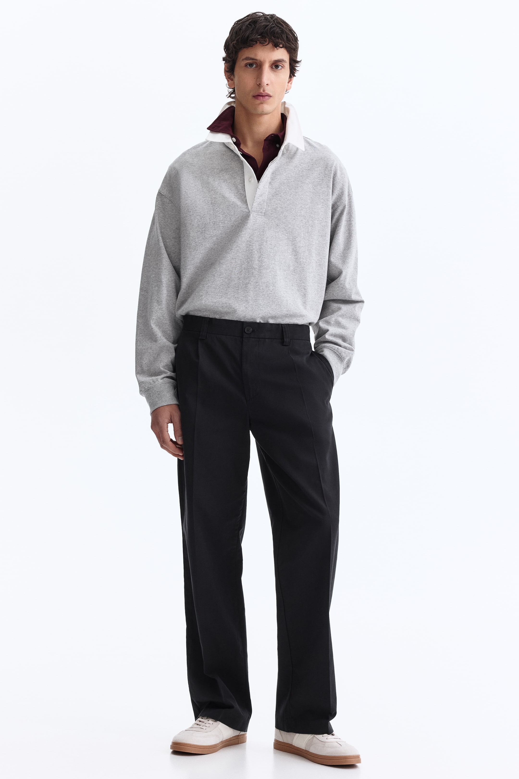 View larger image: Relaxed Fit Tailored trousers - Black - Men | H&M GB 1