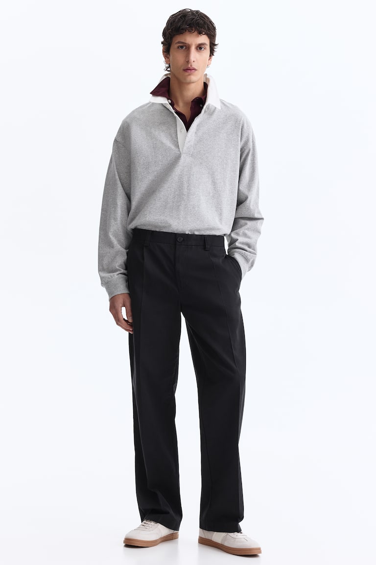 Pamučno-liocelne elegantne pantalone Relaxed Fit