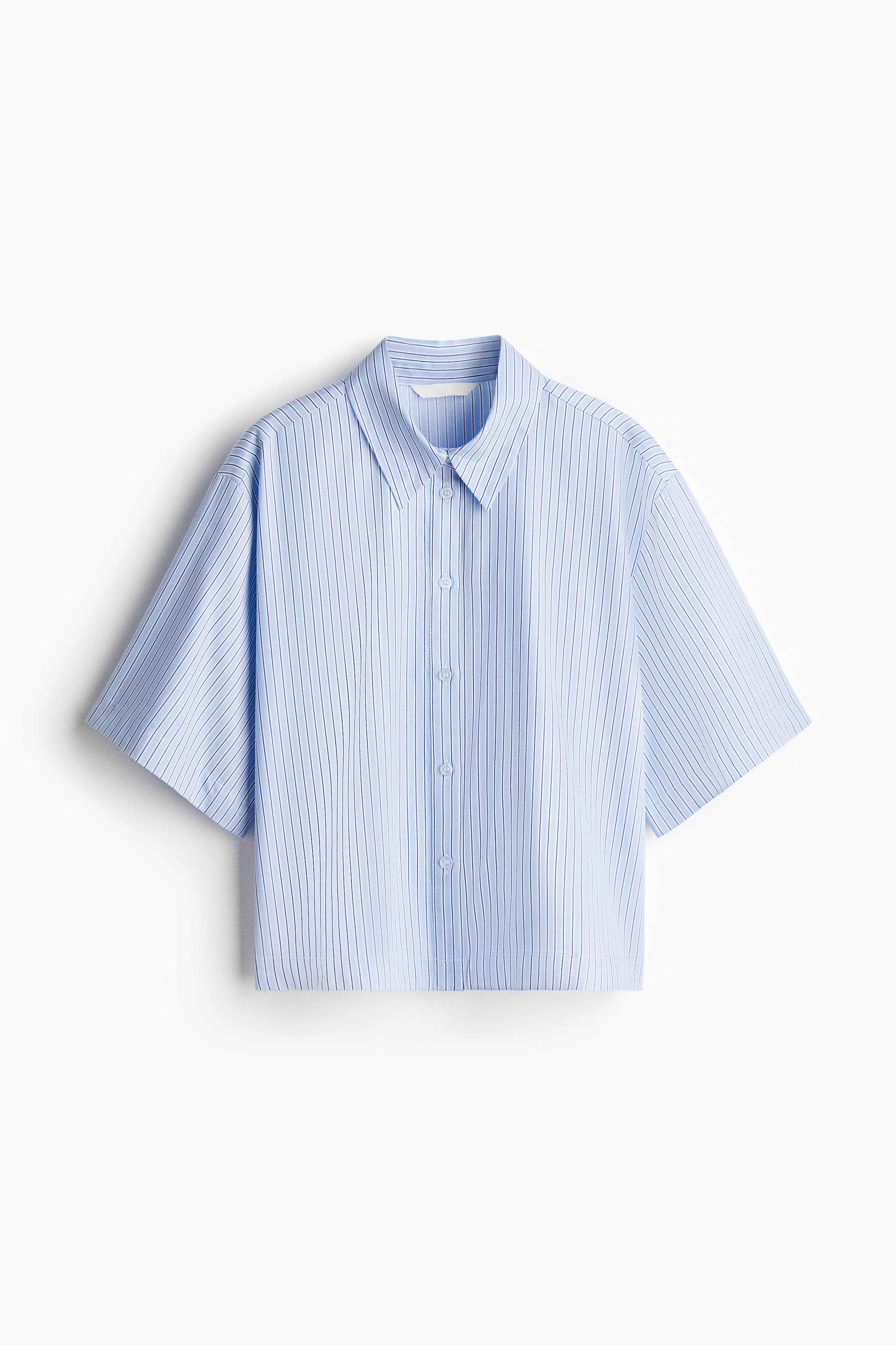 Camisa de mangas curtas - Azul claro/Riscas