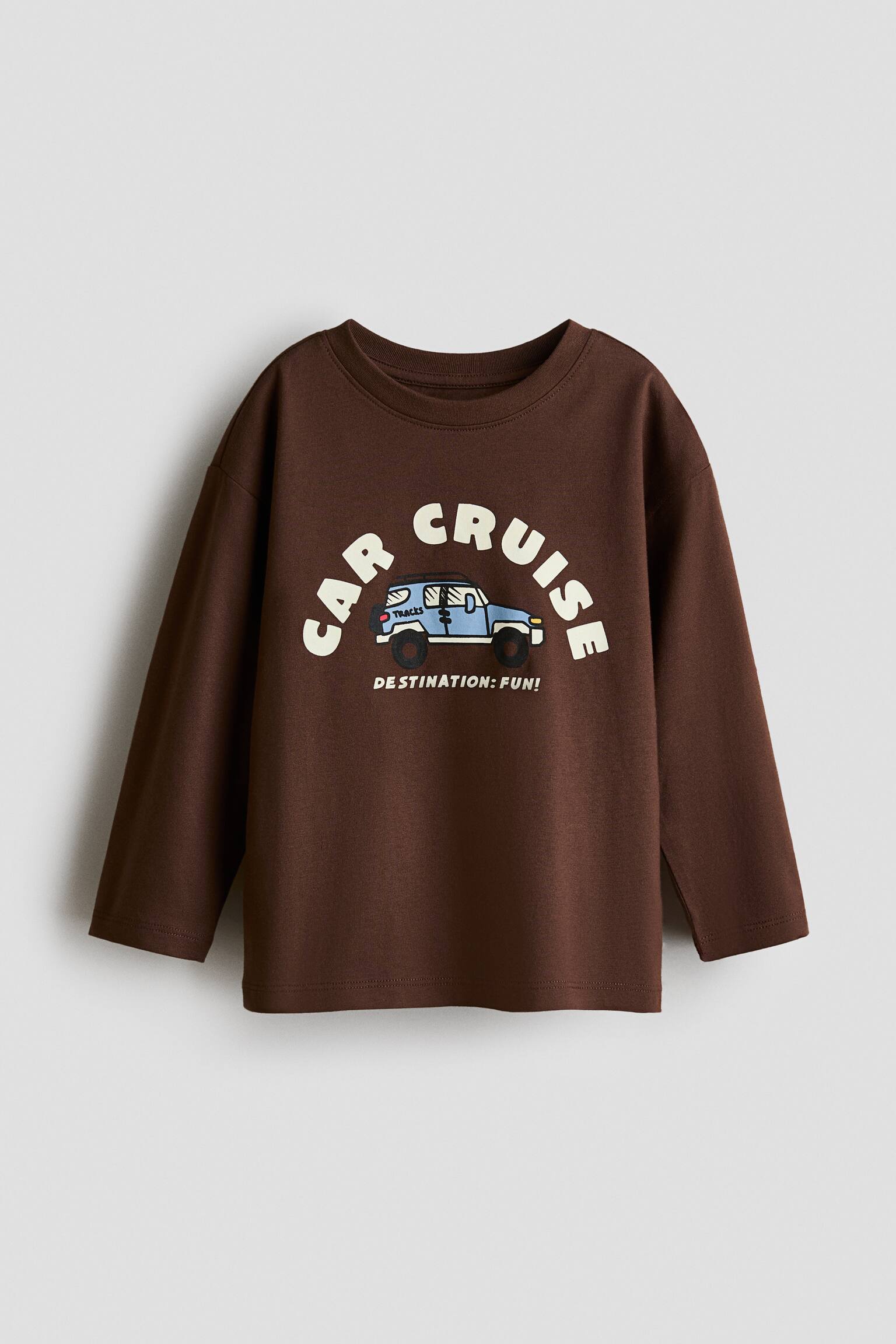 Print Long Sleeve Tee - Dark brown/Car Cruise/Dark red/Soho/White/Crocodiles/Navy blue/Crocodile - 1