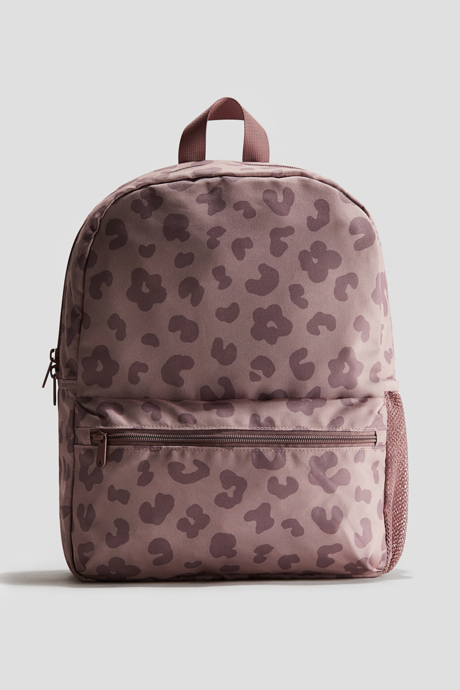 Patterned backpack - Light pink/Leopard print/Dark green/Dinosaurs - 1