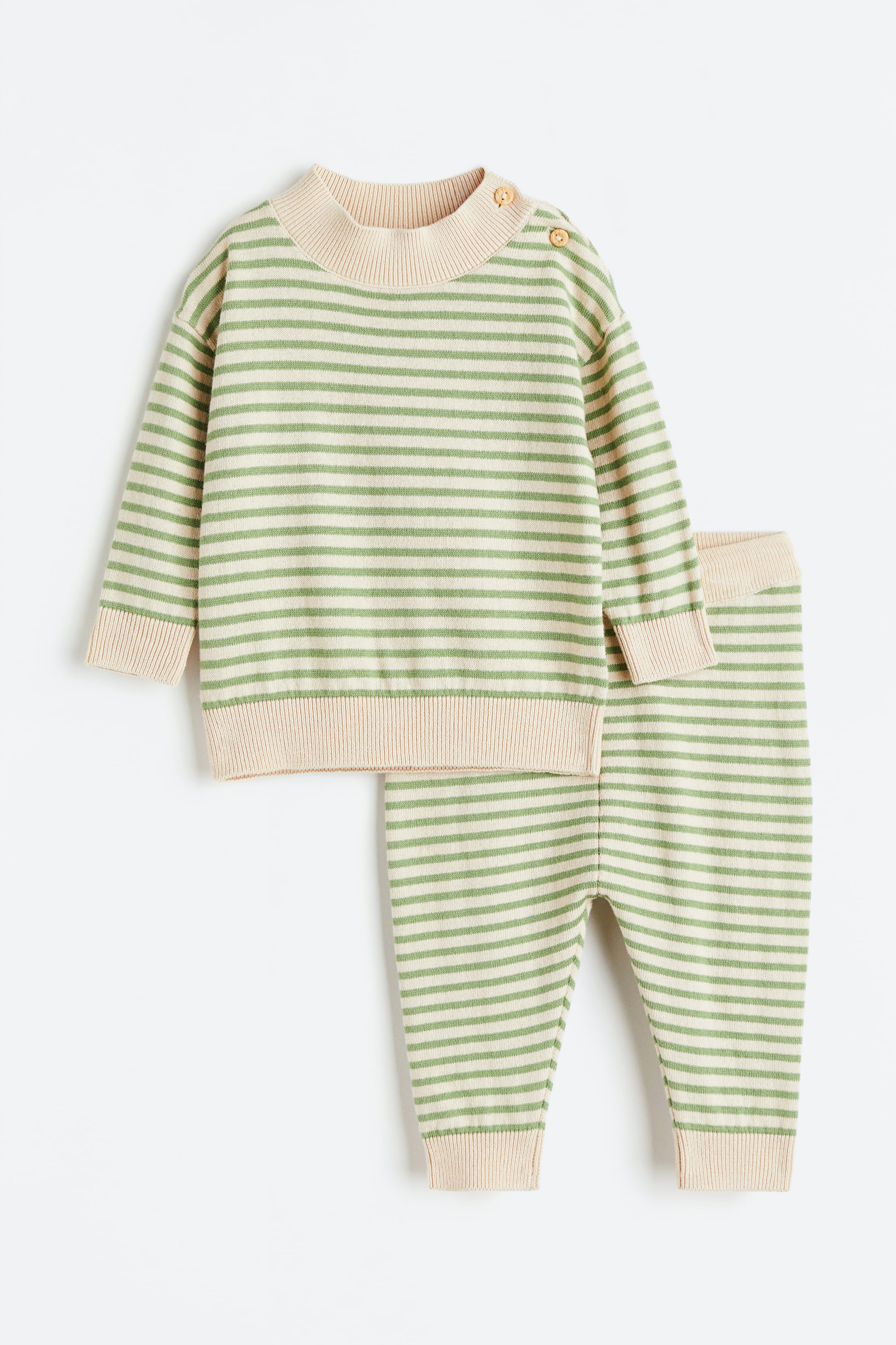 2-piece Fine-knit Cotton Set