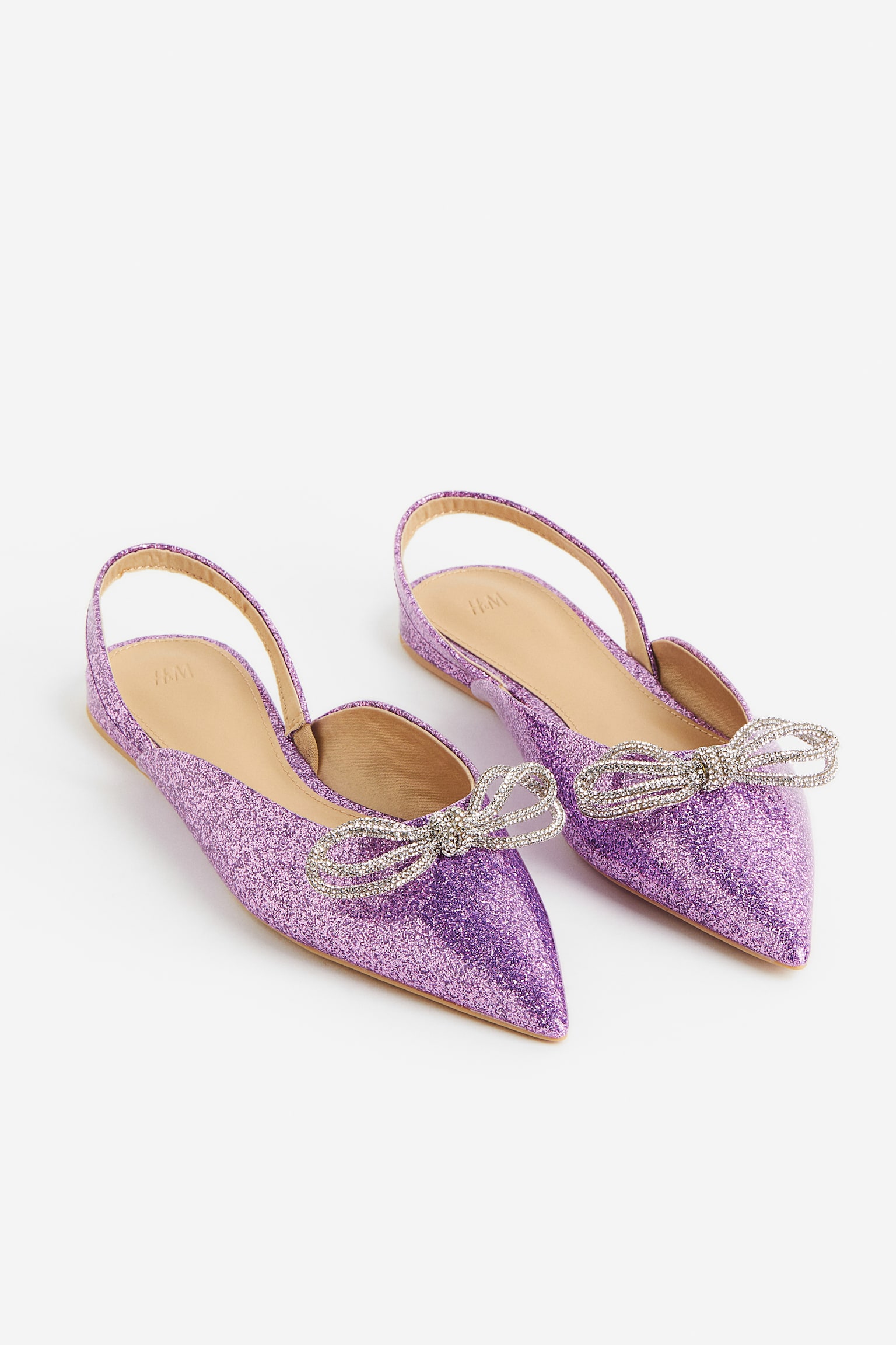 Bow Detail Slingbacks - Purple/Orange - 4