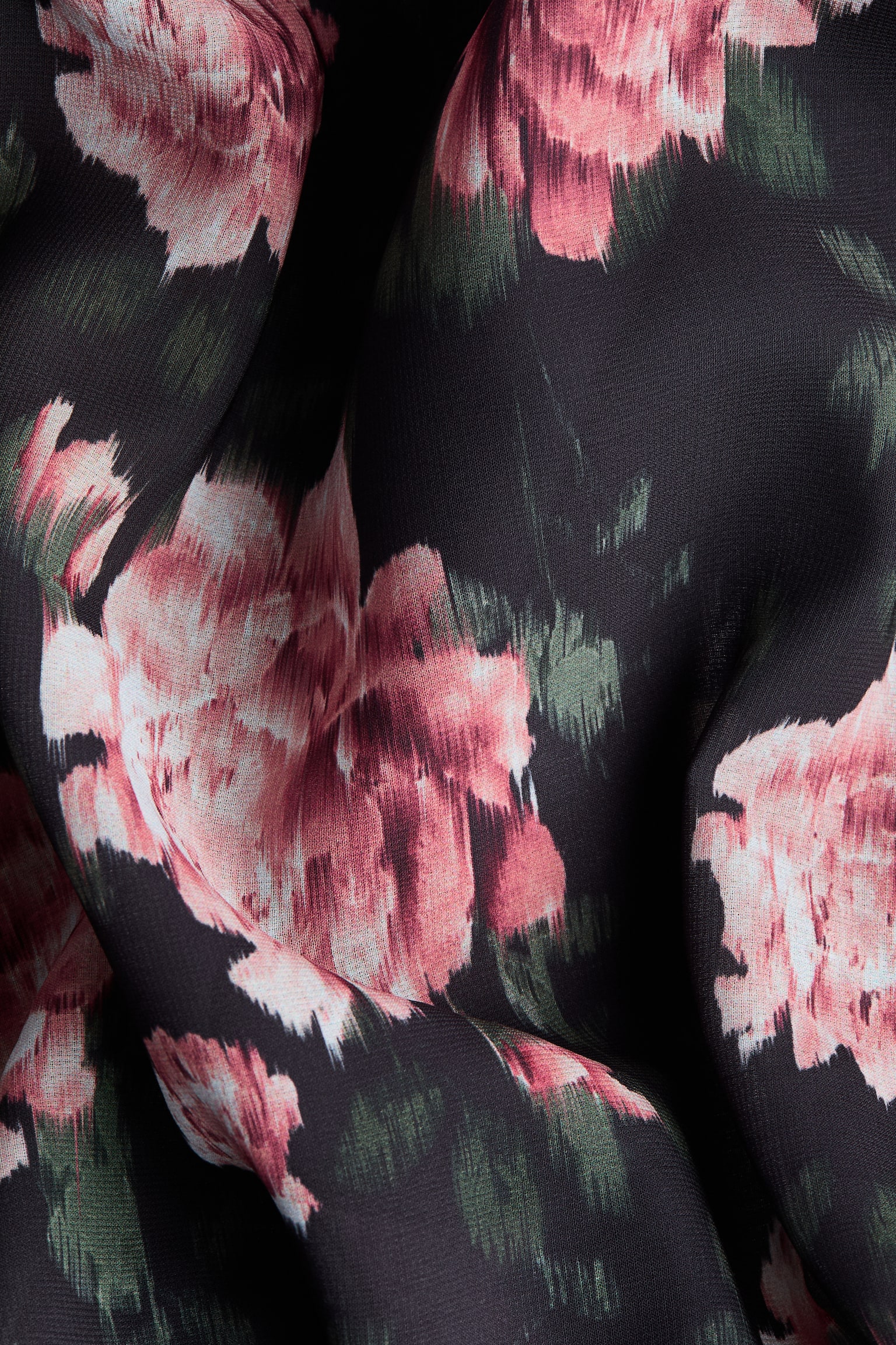 Женская блузка H&M Tie-Detail Blouse, цвет: Чёрный / С принтом — фото 7