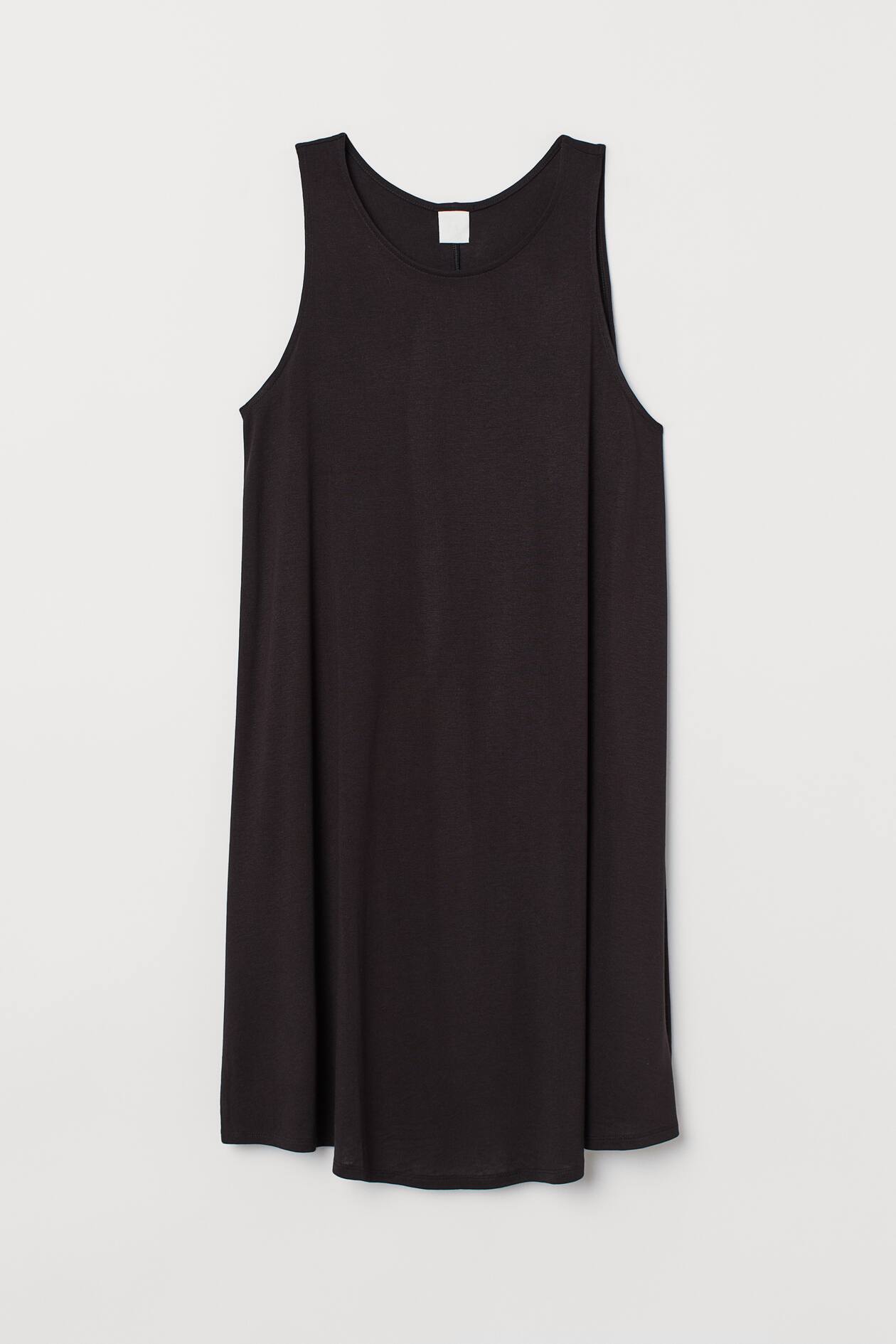 A-line Dress - Round Neck - Sleeveless - Black - Ladies | H&M US