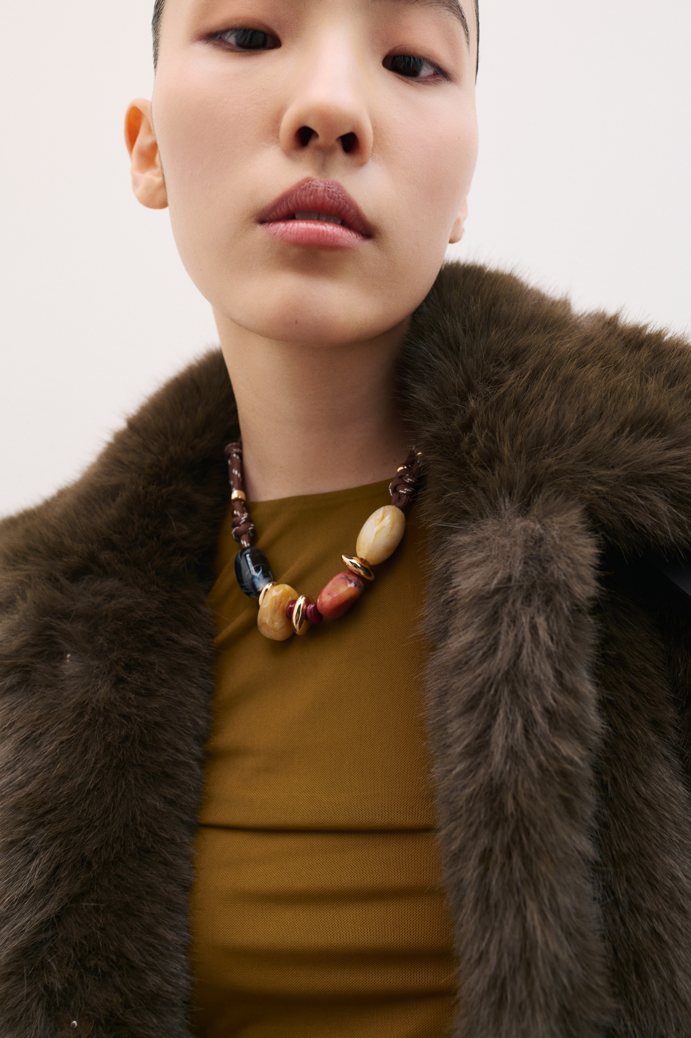 H & M - コードネックレス - ブラウン